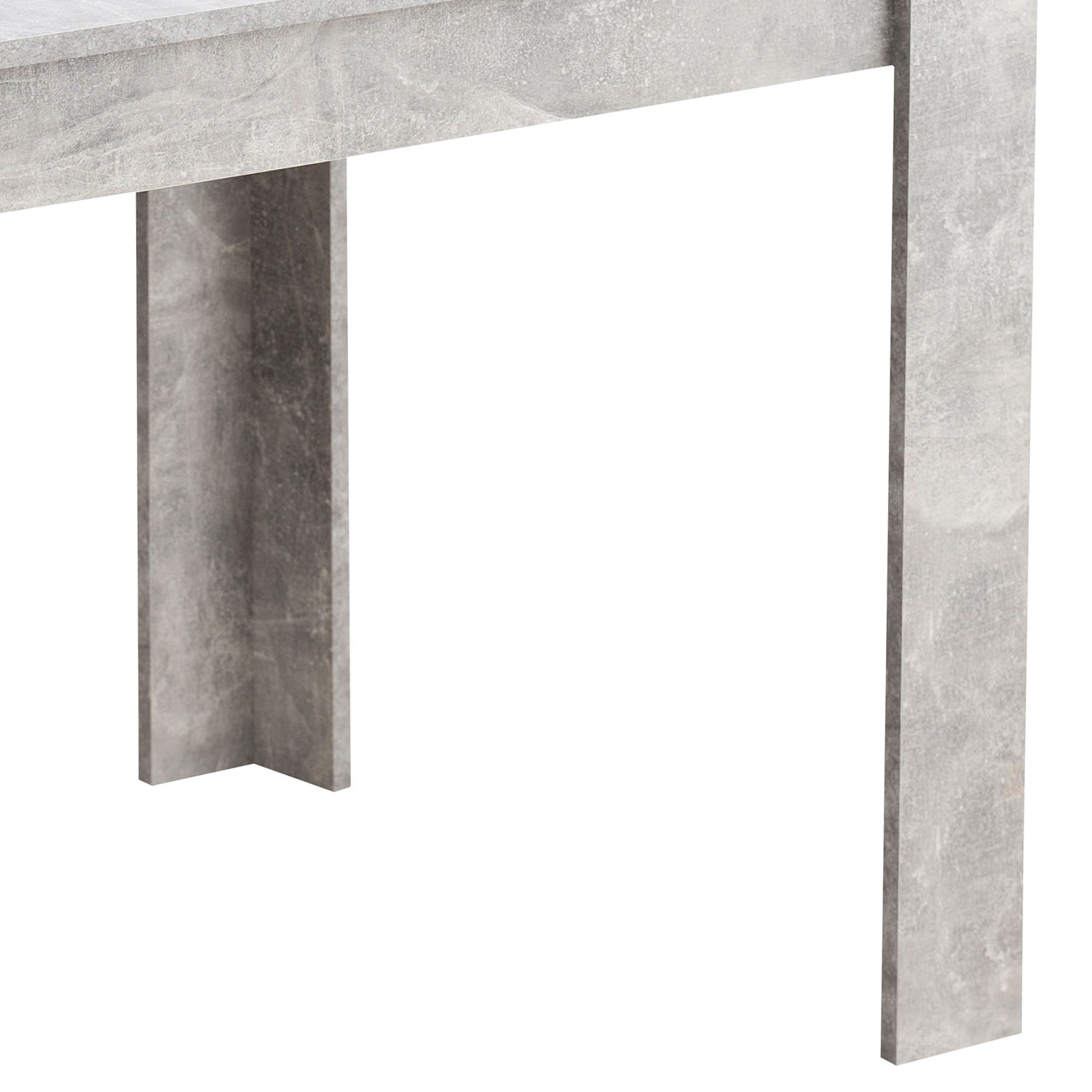 Modern Dining Table Kitchen Table Wooden Table 135x80 cm Grey White 6 Seater