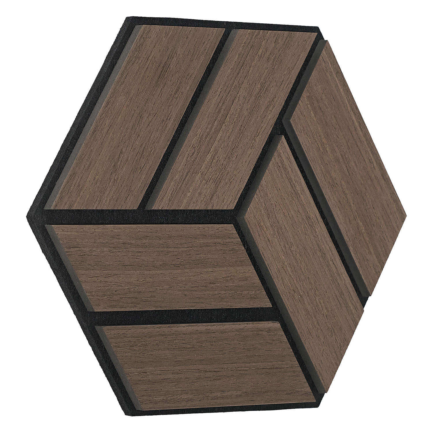 Acoustic Panels Wall Panels Hexagon Honeycomb 30 x 26 cm Brown Walnut | Wood | 4-piece Set | 3D Acoustic Panels Wall Panels Hexagon Honeycomb 30 x 26 cm Brown Walnut | Wood | 20-piece Set | 3D