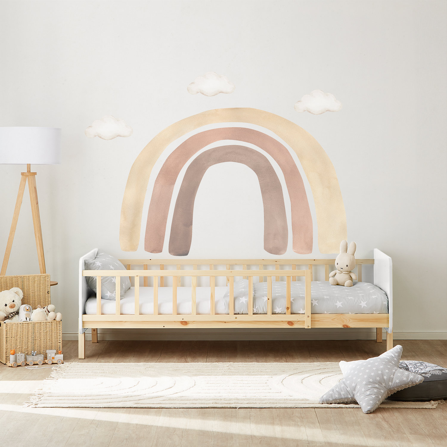 Cadre de lit 90x200 cm avec Matelas Lit enfant Blanc Lit en bois Pin Massif Lit simple Lit à barreaux Sommier à lattes Lit bébé