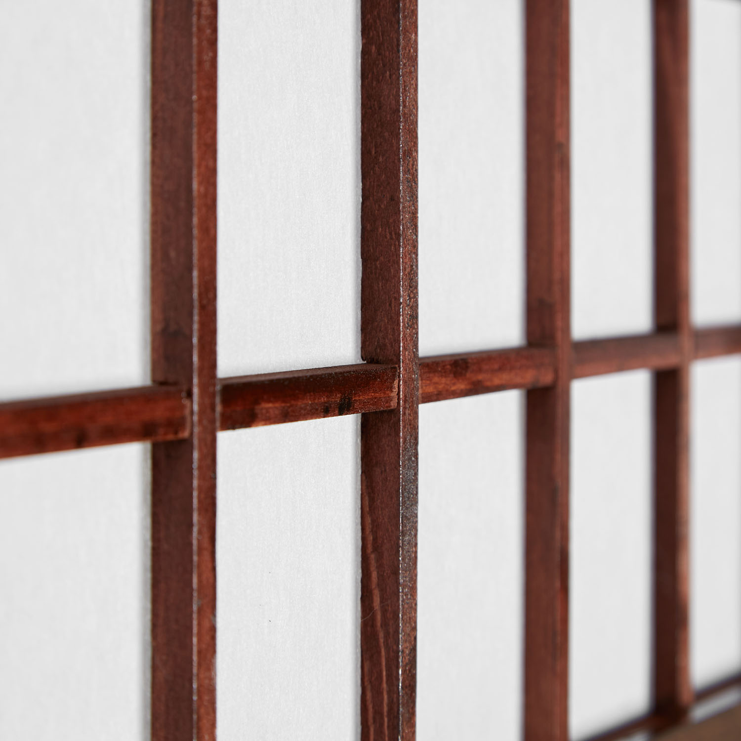 Paravent Brown Bamboo Shoji Rice Paper White Height 200 cm | 3-panel | Wood | Room Divider Partition Privacy Screen