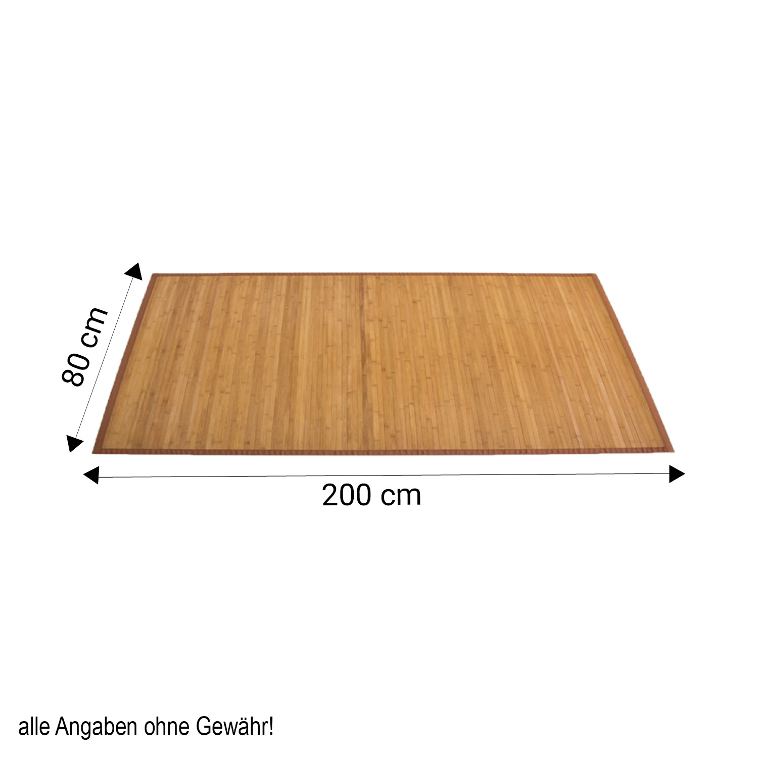 Bamboo carpet Rug 80 x 200 in brown