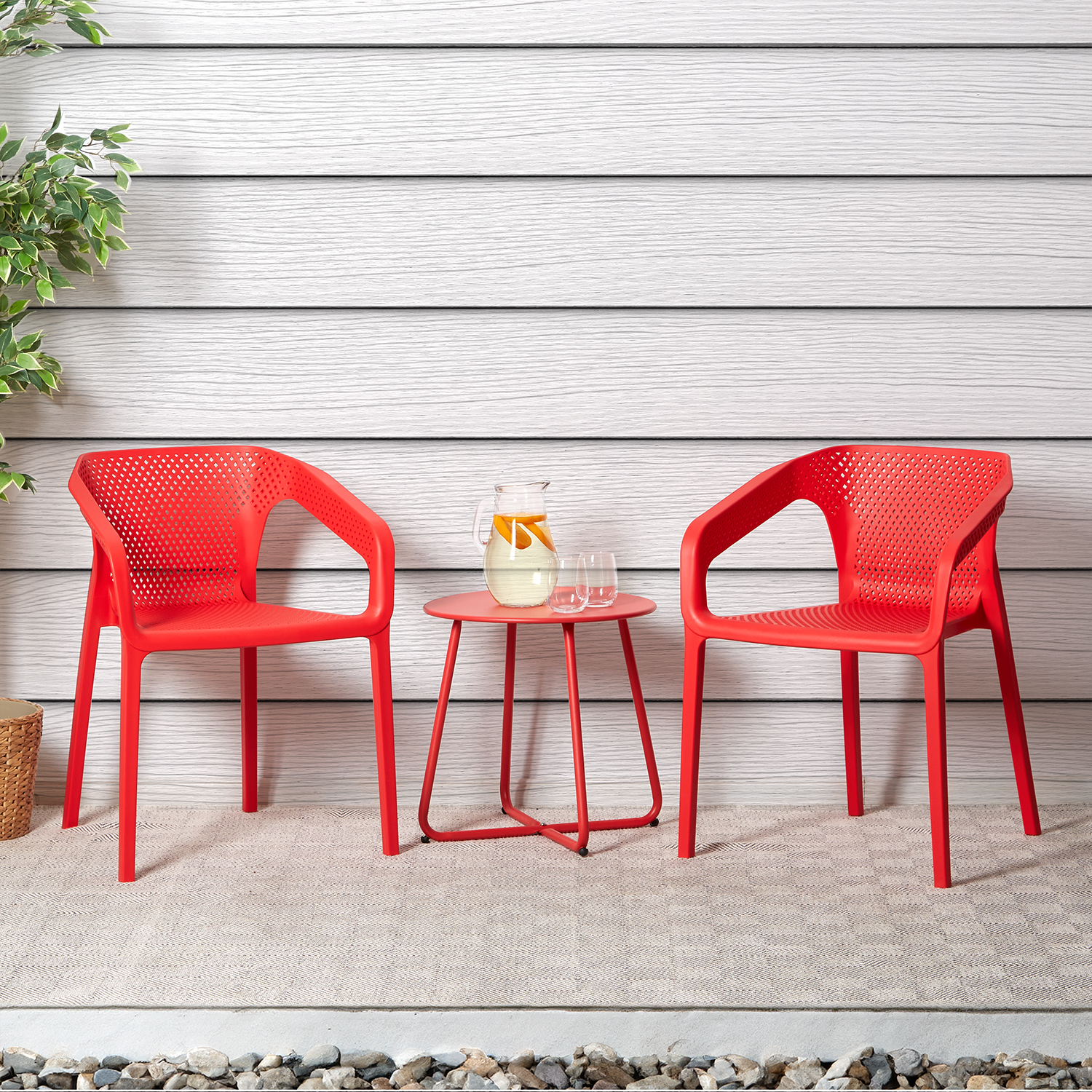 Garden furniture set 5 different colours Garden table and 2 chairs Bistro set Black Outdoor table and chairs Lounge chair Patio set
