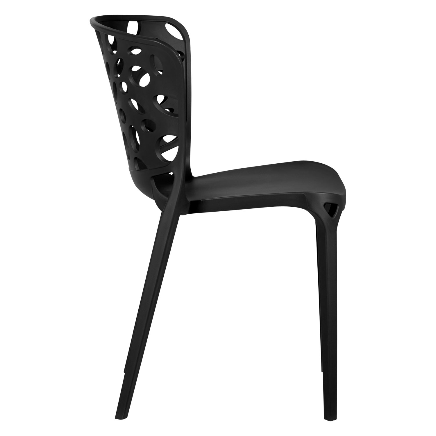 Garden chair Set of 2 Modern Black Camping chairs Outdoor chairs Plastic Stacking chairs Kitchen chairs Garden chair Set of 6 Modern Black Camping chairs Outdoor chairs Plastic Stacking chairs Kitchen chairs