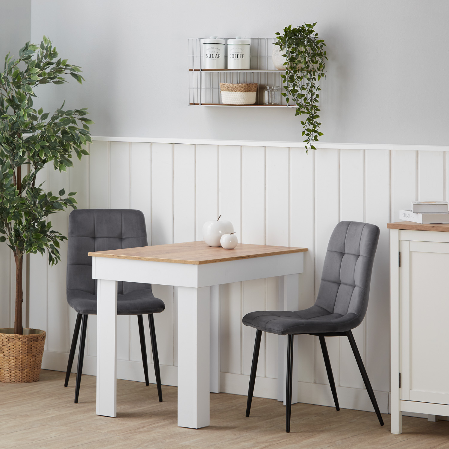 Dining Chair Set of 2 Egg Chairs Grey Armchairs Dining Room Chairs Upholstered Chairs Eames Chairs Upholstered Chair Velvet Grey | Set of 2 | without Armrests | Kitchen Dining Room Office