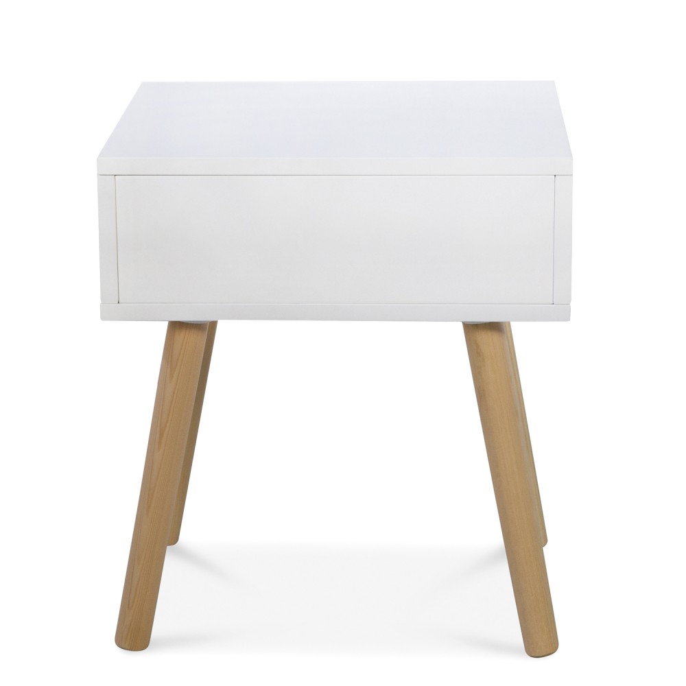 Bedside Table Nightstand White Bedroom Night Table Cupboard Pine Wood Drawer