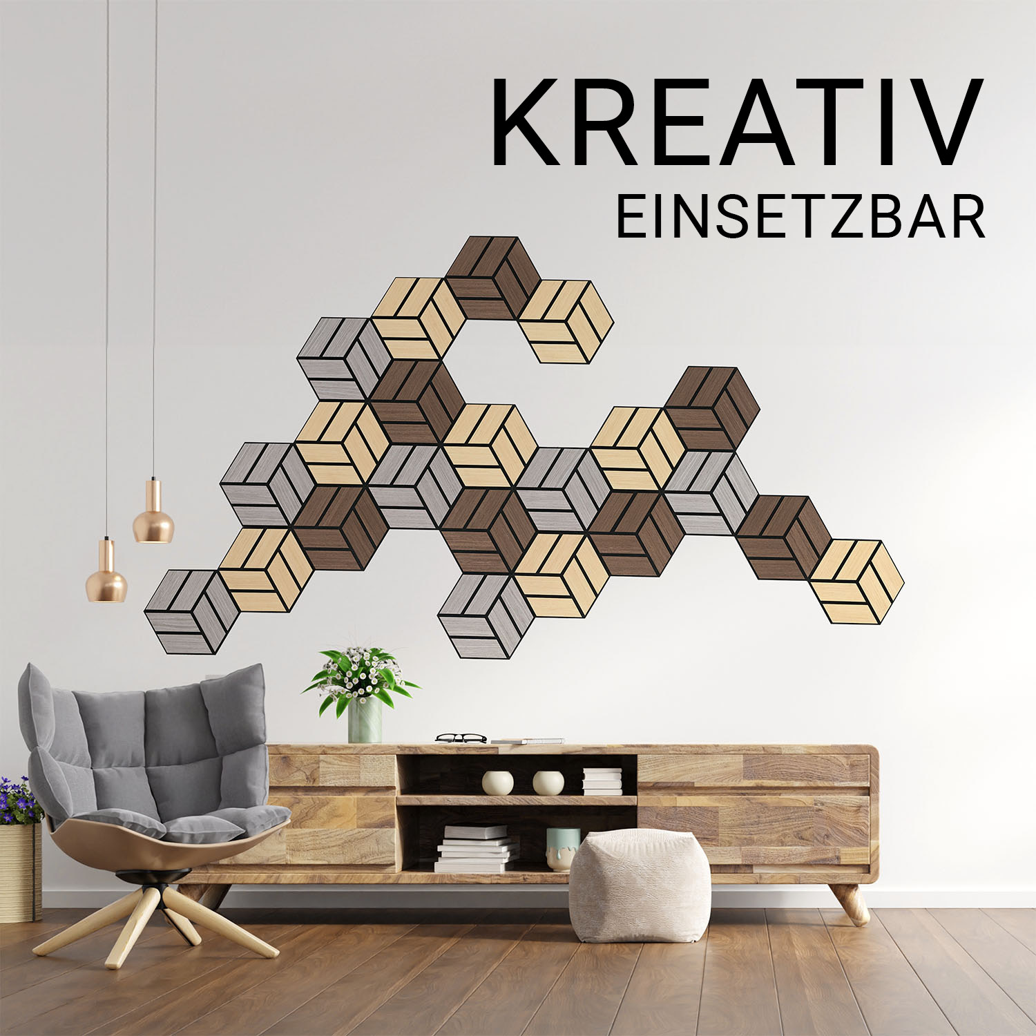 Acoustic Panels Wall Panels Hexagon Honeycomb 30 x 26 cm Grey | Wood | 4-piece Set | 3D Acoustic Panels Wall Panels Hexagon Honeycomb 30 x 26 cm Grey | Wood | 20-piece Set | 3D