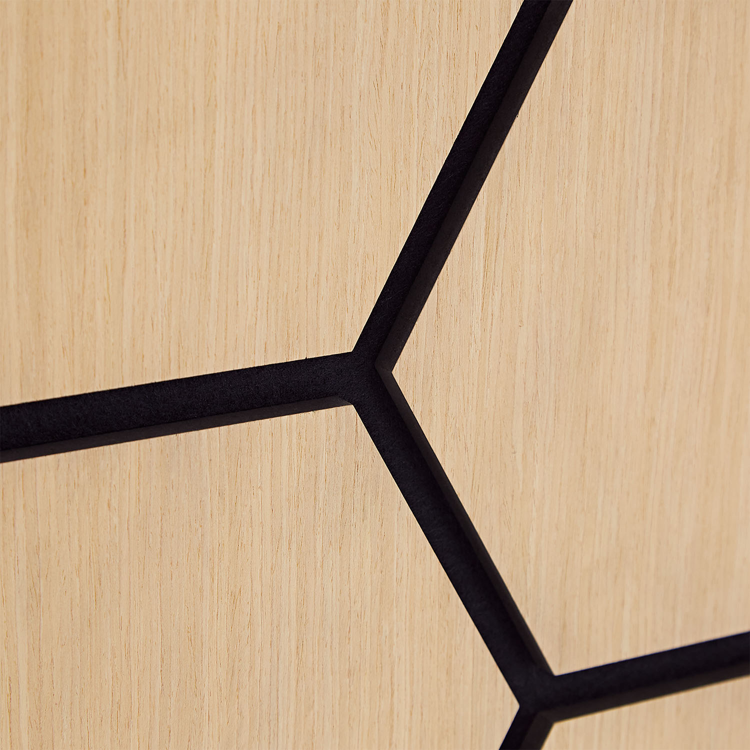 Acoustic Panels Wall Panels Hexagon Honeycomb 76 x 62 cm Natural Oak | Wood | 4-piece Set | 3D