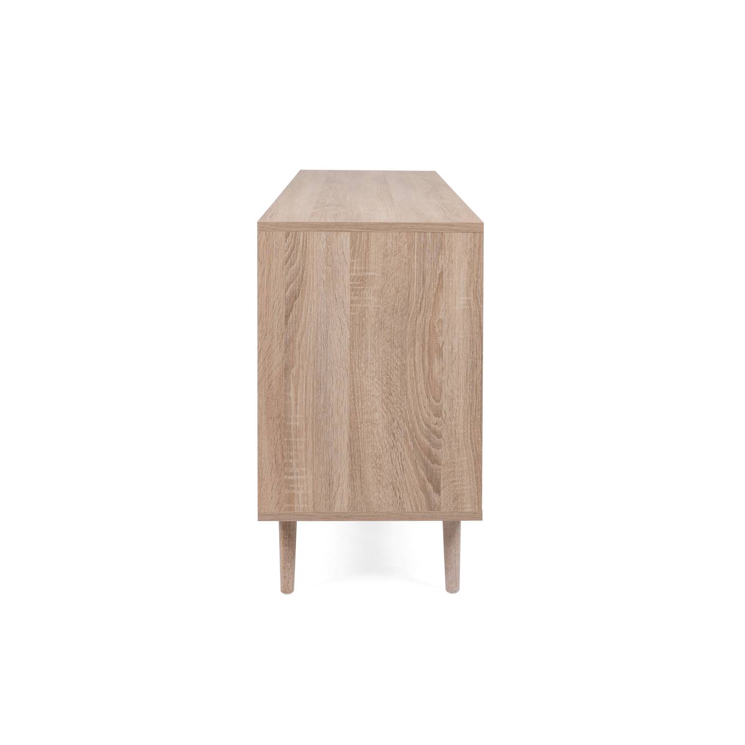 Sideboard Cabinet Cupboard Storage Solide Wood Rafia Brown