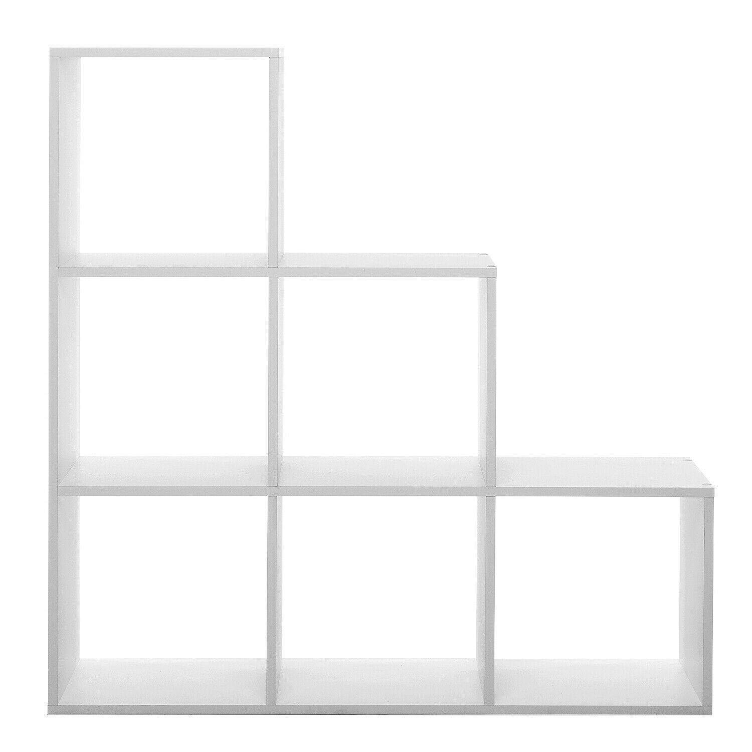 Room Divider Shelving System Bookcase Bookshelf Rack Wooden Shelf White