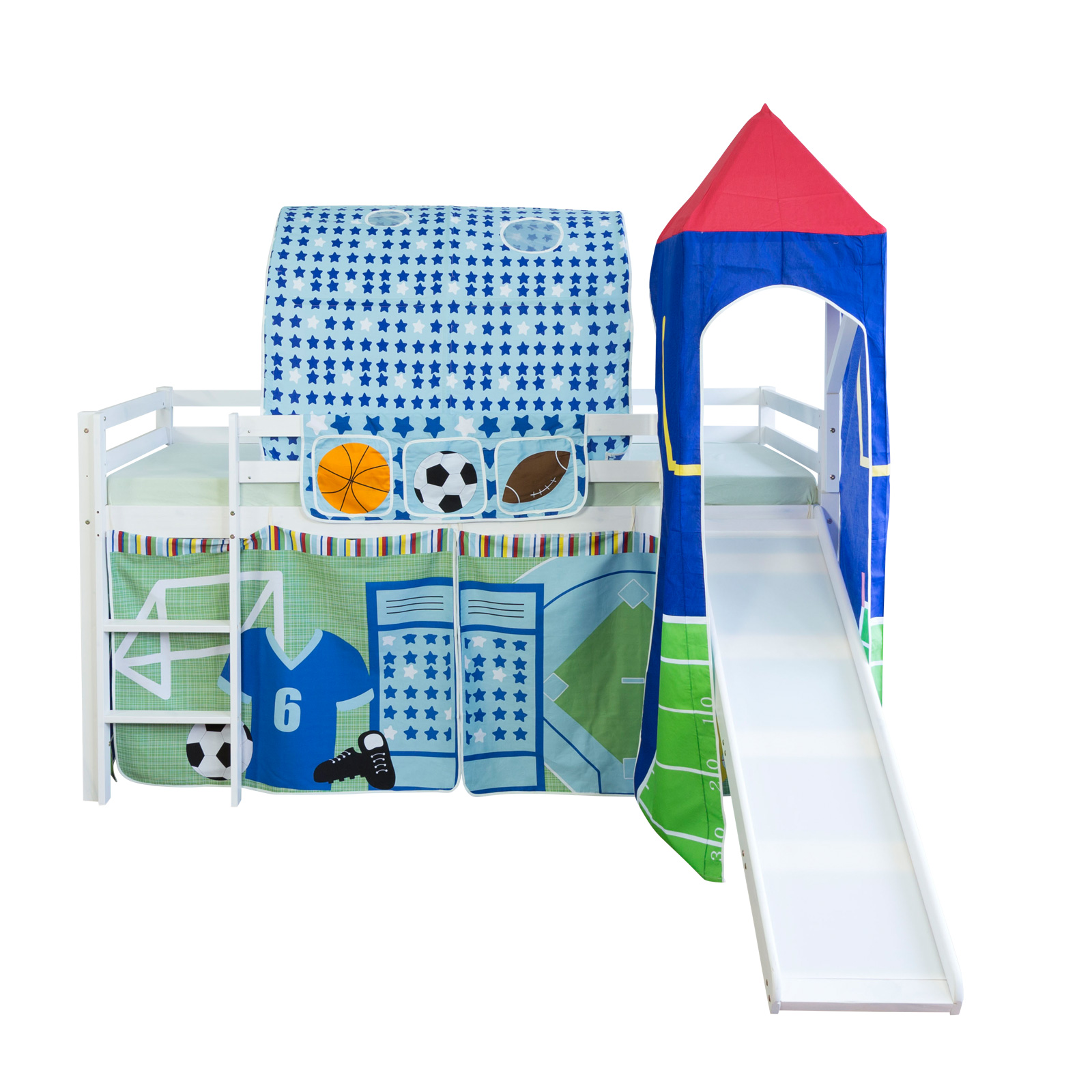 Bedding Bunk Bed Cloth Bag Cot Bed Accessories Children´s Bed Blue Football