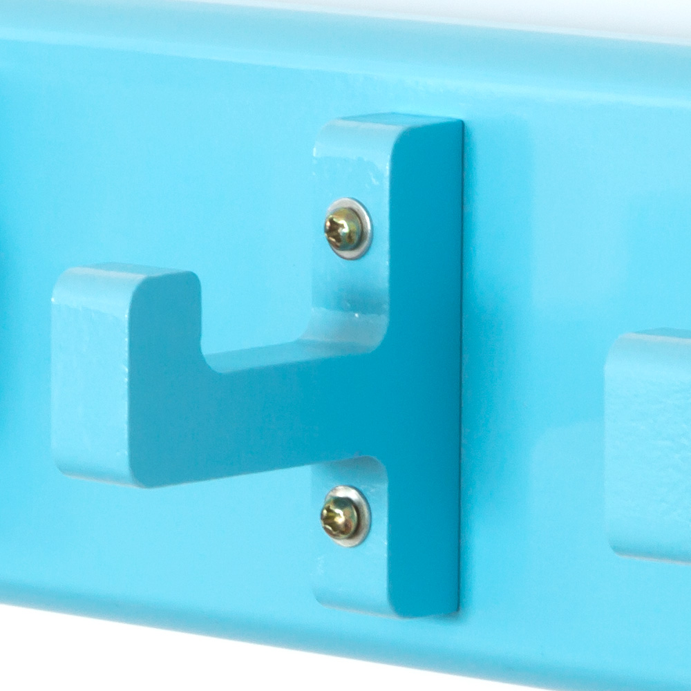 Key board, key box, wall hooks, coat hooks, wardrobe blue