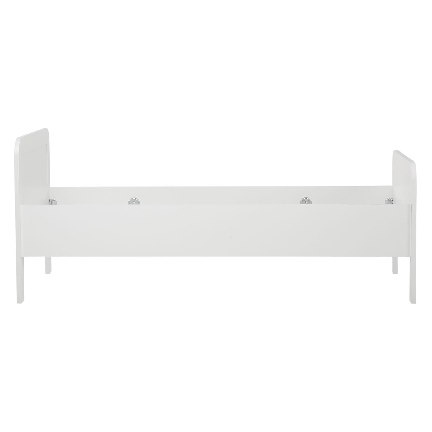 Comfort Bed 90x200 cm White | Senior Bed Height Adjustable | Single Bed | Wood | without Slatted Frame