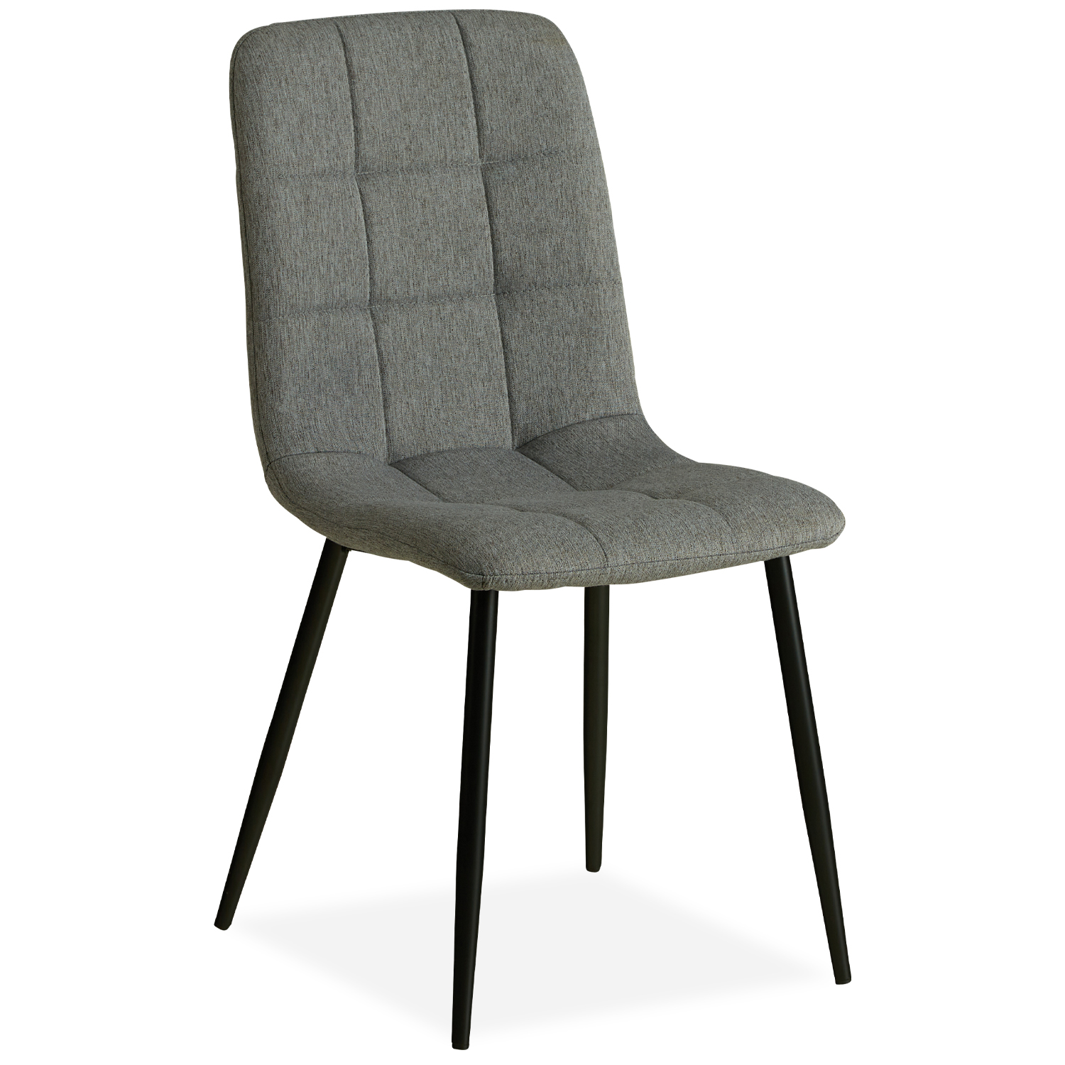 Dining set | 2-piece set upholstered chairs grey without armrest | dining table oak 80 x 80 cm