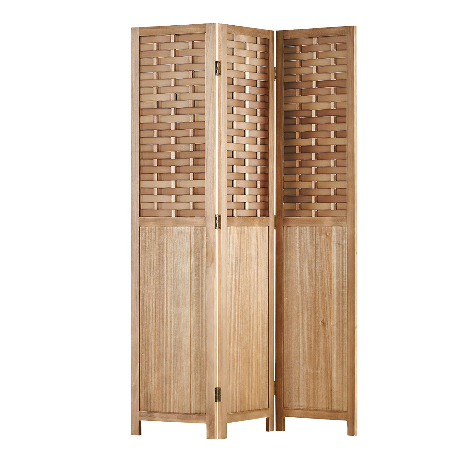 Paravent Light Brown Rattan-Style | 3-panel | Wood | Room Divider Partition Privacy Screen Paravent Light Brown Rattan-Style | 3-panel | Wood | Room Divider Partition Privacy Screen