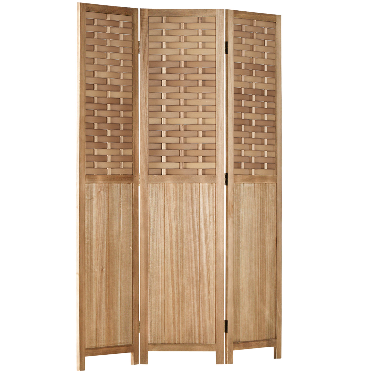 Paravent Light Brown Rattan-Style | 3-panel | Wood | Room Divider Partition Privacy Screen Paravent Light Brown Rattan-Style | 3-panel | Wood | Room Divider Partition Privacy Screen