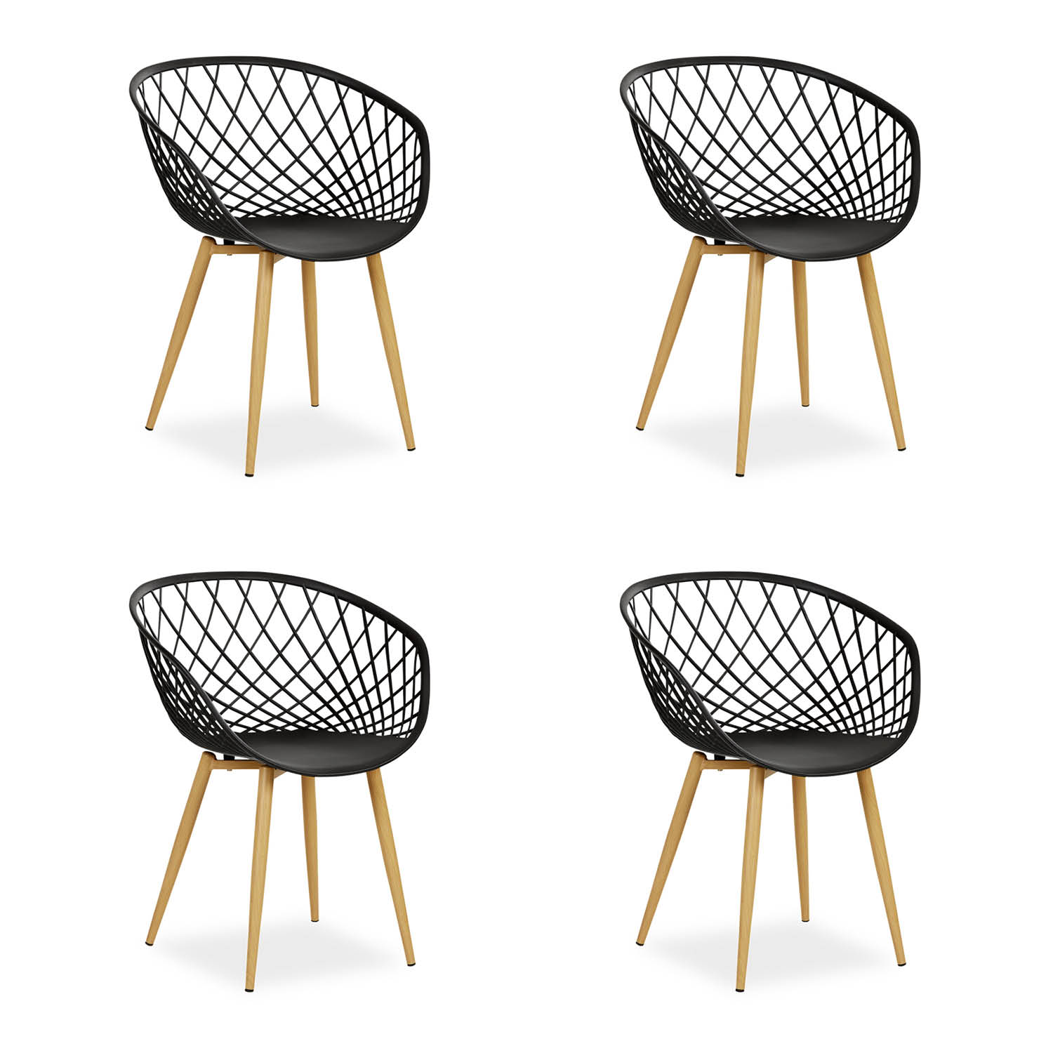 Set of 4 Garden chair with armrests Camping chairs Black Garden armchairs Outdoor chairs Plastic Egg chair Indoor chairs Kitchen chairs Set of 4 Garden chair with armrests Camping chairs Black Garden armchairs Outdoor chairs Plastic Egg chair Indoor chairs Kitchen chairs