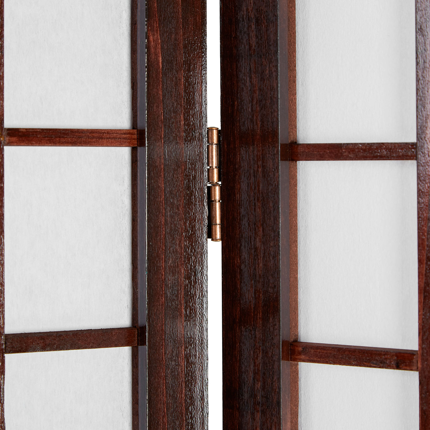 Paravent Brown Bamboo Shoji Rice Paper White | 3-panel | Wood | Room Divider Partition Privacy Screen