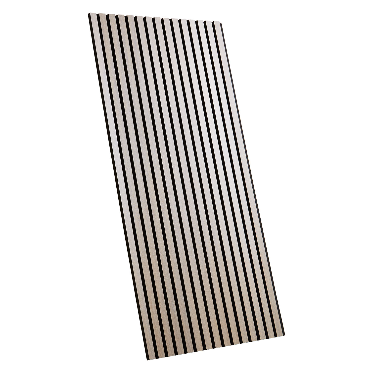 Acoustic Panels Wall Panels 60 x 120 cm Light Gray | Wood | 4-piece Set | 3D Strips