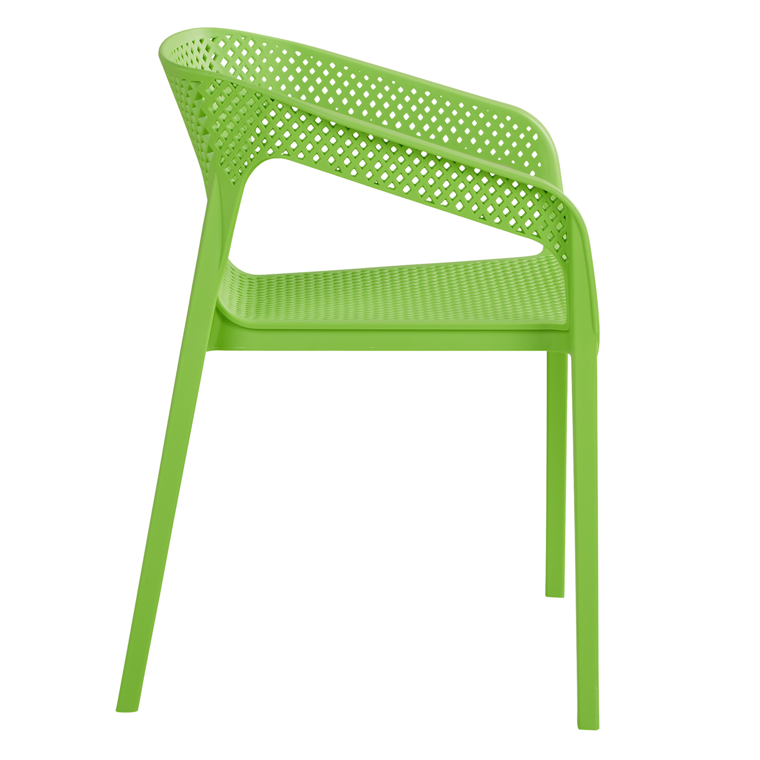 Set of 6 Garden chair with armrests Camping chairs Green Outdoor chairs Plastic Egg chair Lounger chairs Stacking chairs
