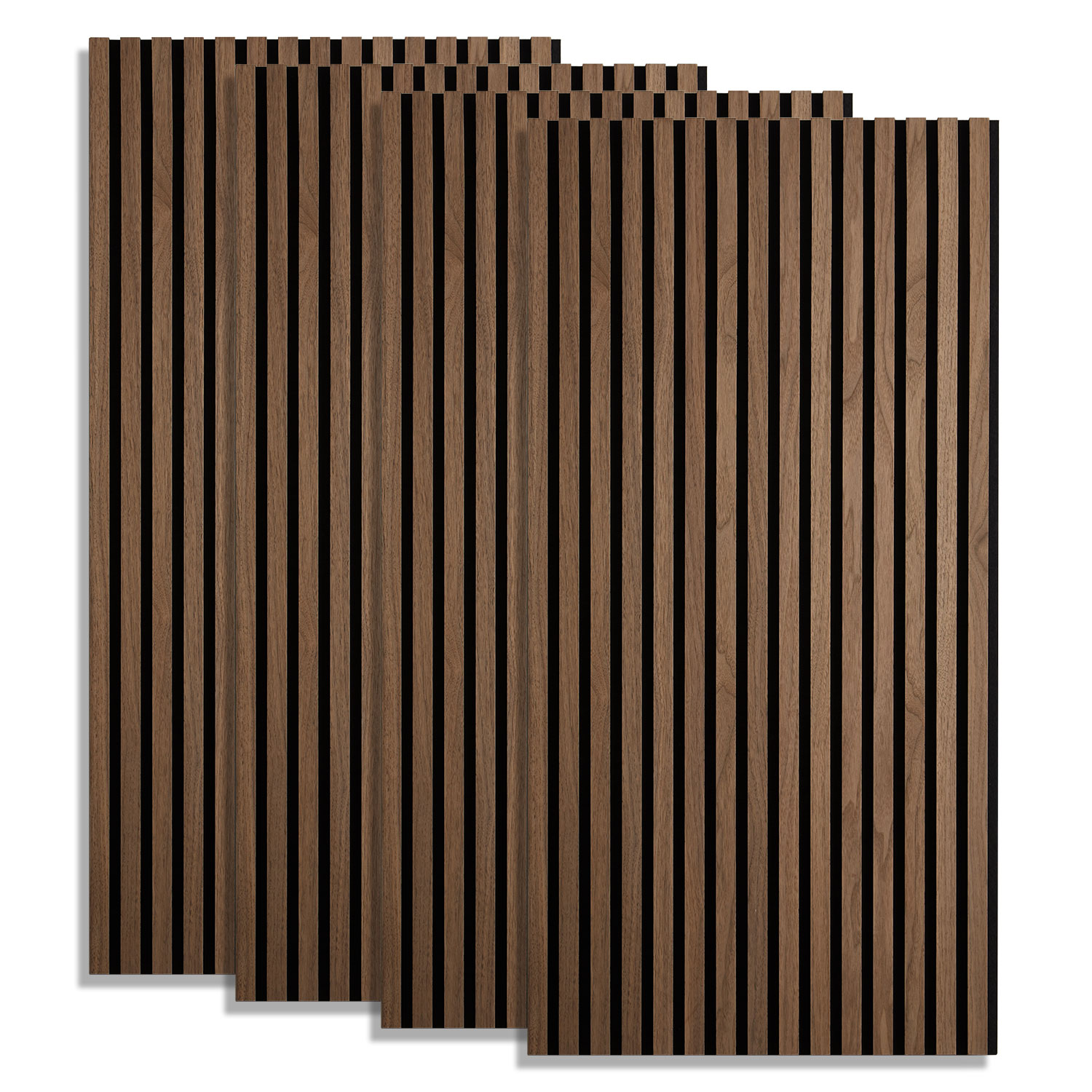 4 Wall panels 60 x 120 cm Brown Wood paneling for walls Acoustic panels Bedroom paneling Wall cladding Acoustic sound panels Sound proof panels