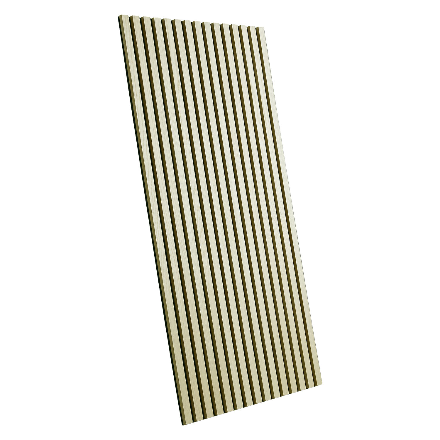 Panneaux acoustiques Muraux 60 x 120 cm Crème | Bois | Set de 4 | Lattes 3D