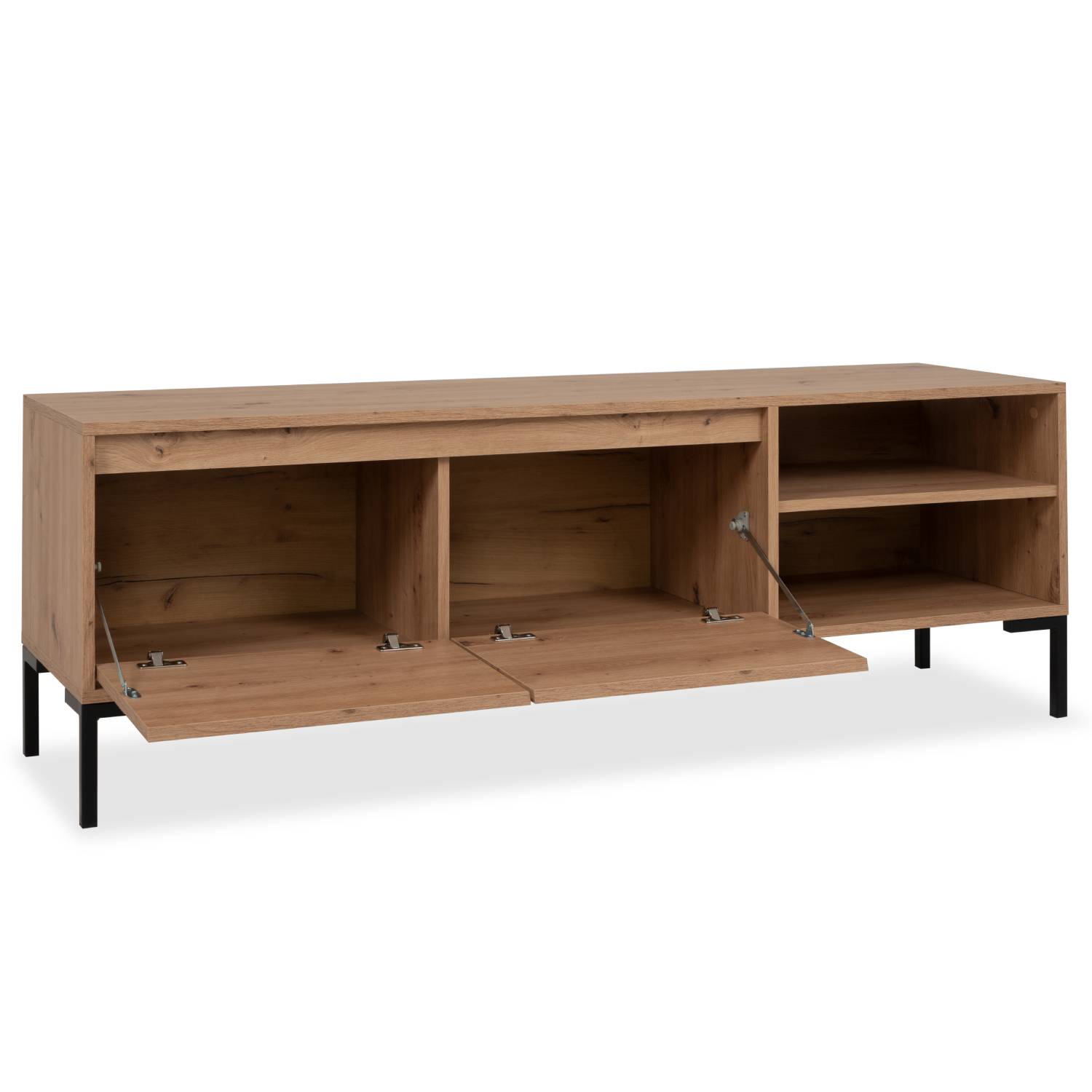 TV Board Wood Oak TV Cabinet Lowboard Sideboard TV Bench Industrial Style