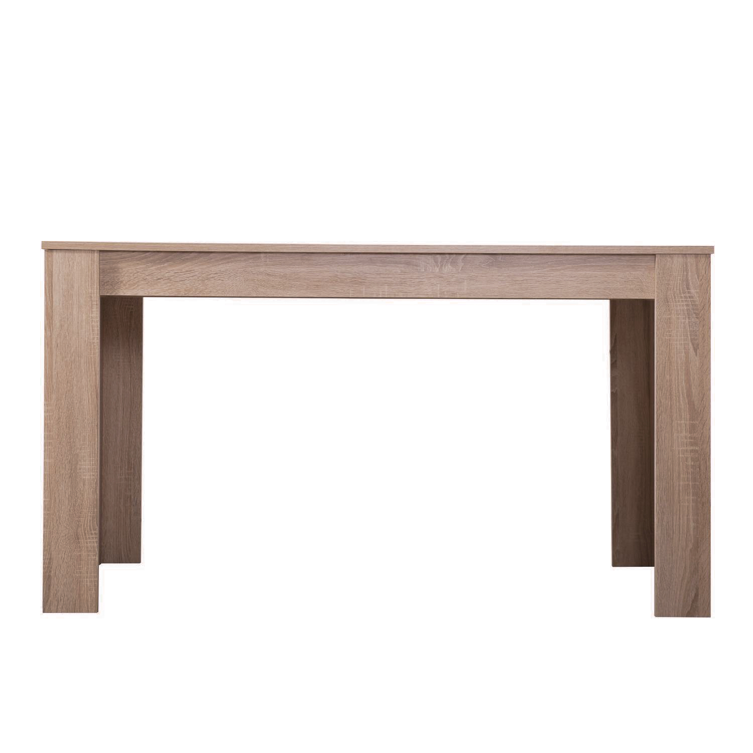 Esstisch Esszimmertisch Holztisch Küchentisch 135x80 cm Holz Massiv Eiche Weiß Braun