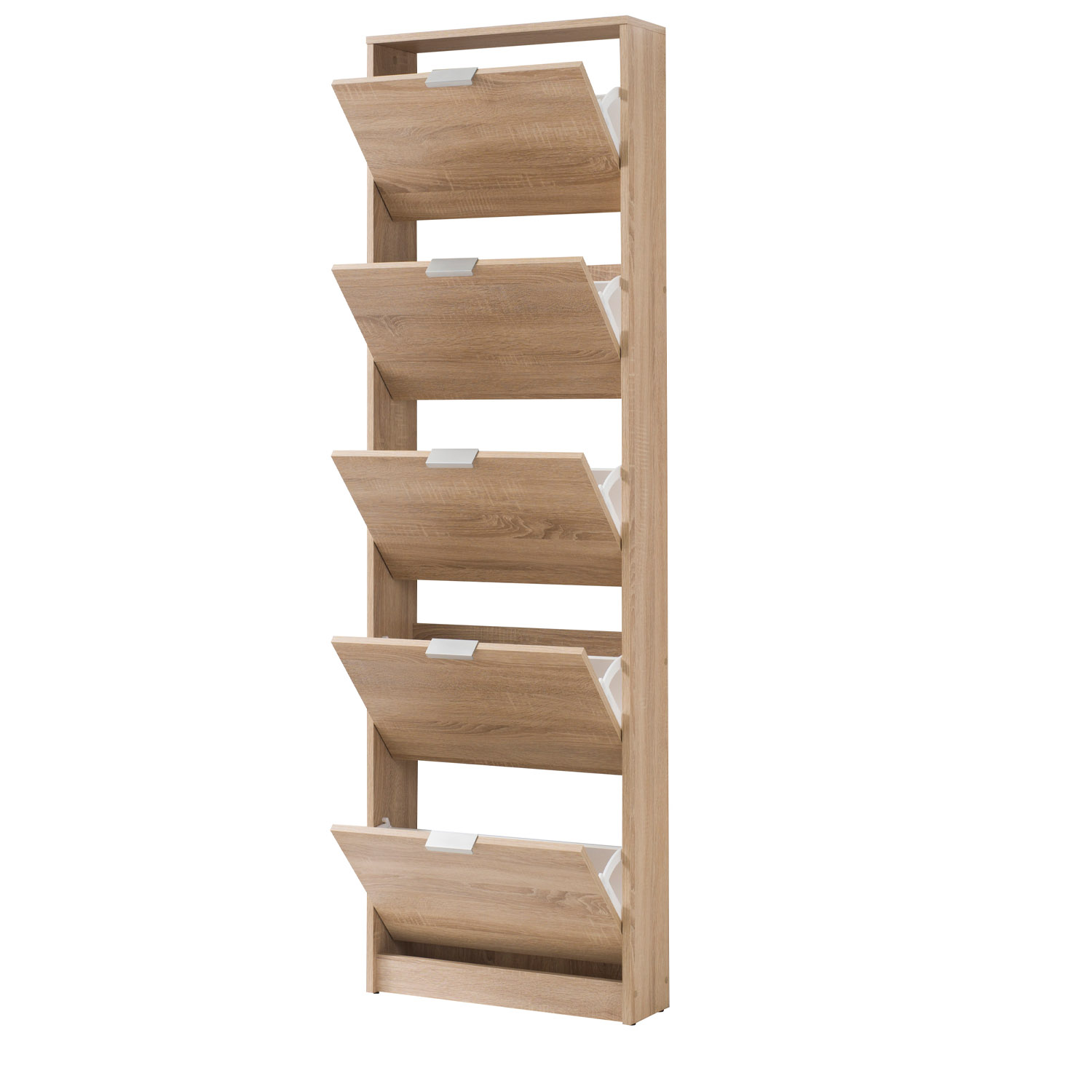 Shoe Rack Shoe Storage Shoe Cabinet Shoe Cupboard Wooden Oak 5 Tier Shoe Tipper