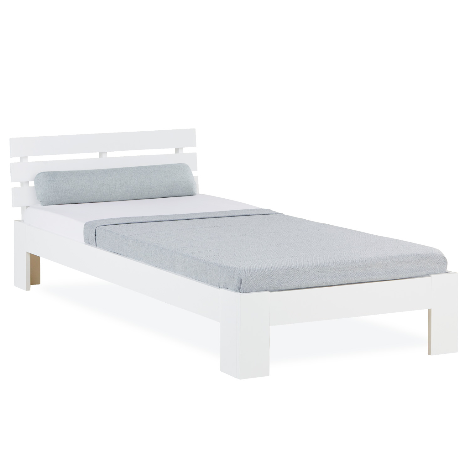Wood Bed 90x200 cm White | Single Bed | with Slatted Frame | Solid | Kids Youth Guest Bedroom Wood Bed 90x200 cm White | Single Bed | with Slatted Frame | Solid | Kids Youth Guest Bedroom