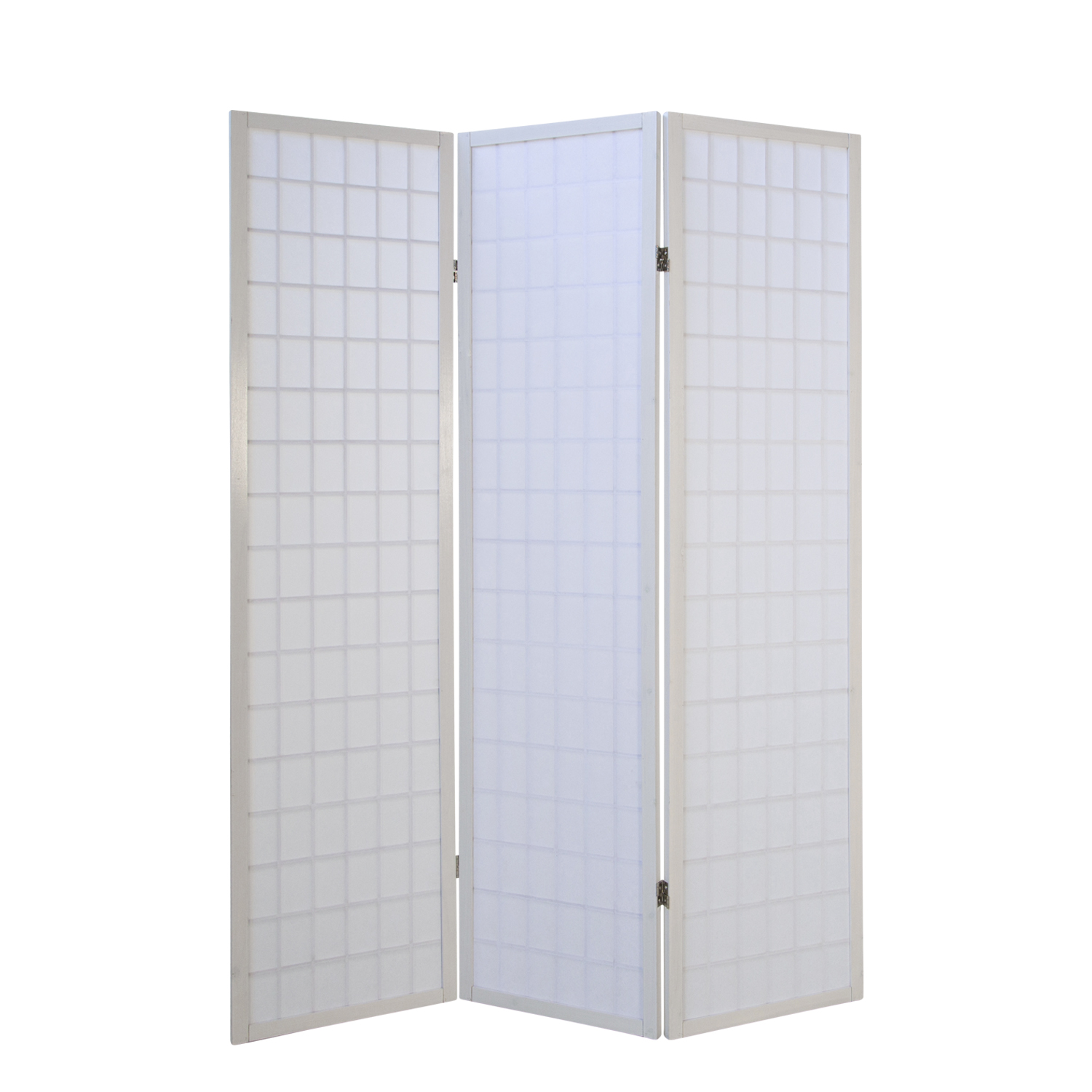 Paravent White Shoji Rice Paper White | 3-panel | Wood | Room Divider Partition Privacy Screen