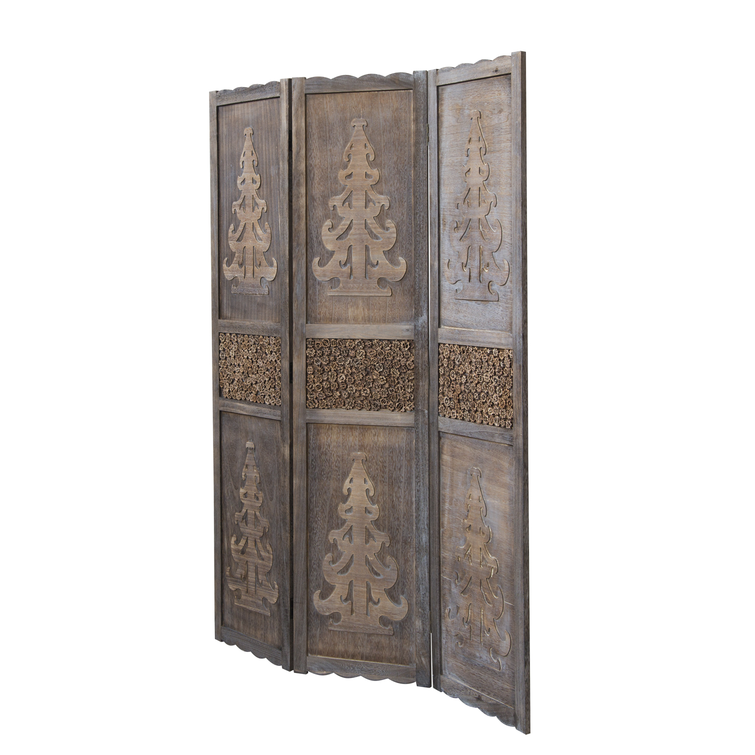 Paravent Brown Decorations | 3-panel | Wood | Room Divider Partition Privacy Screen