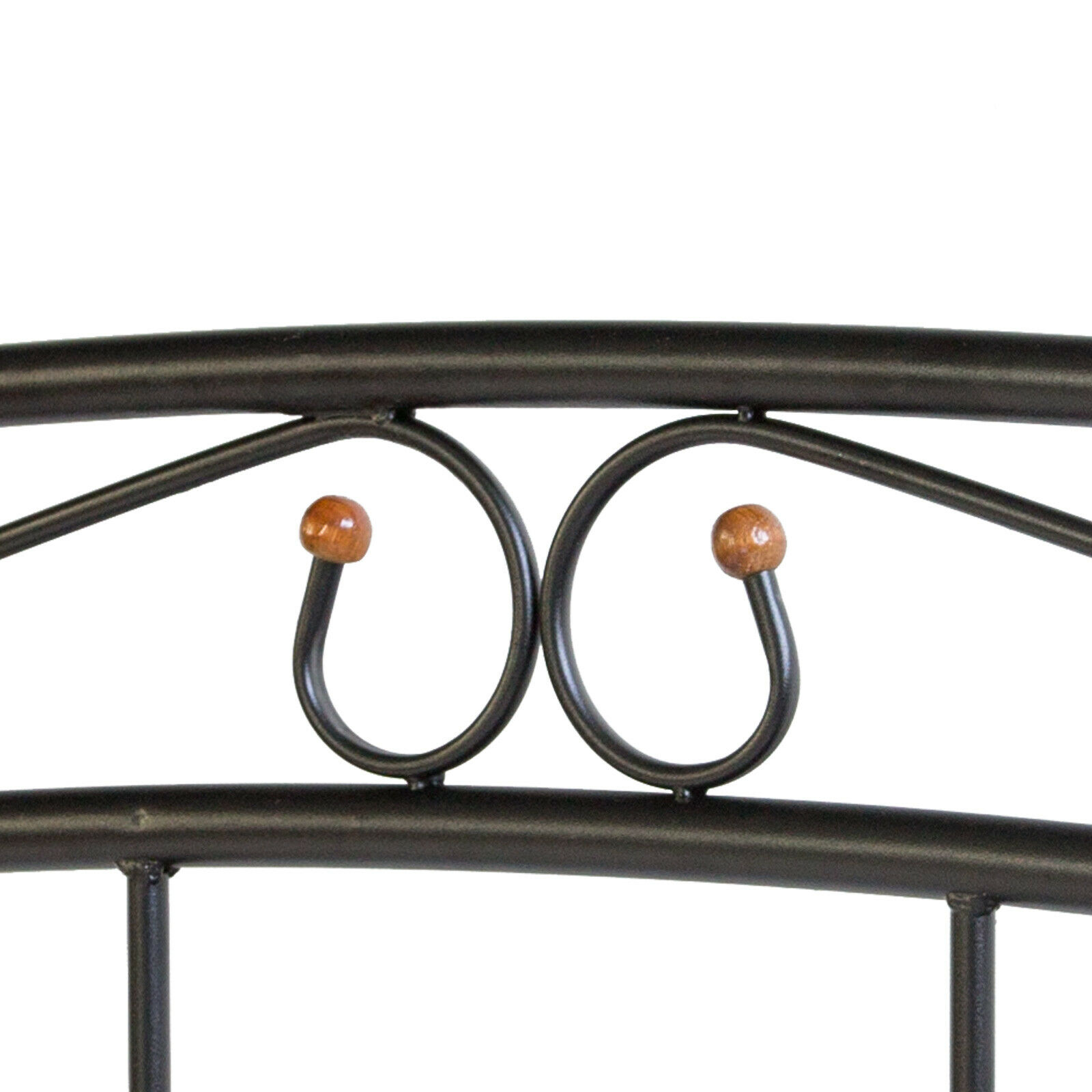 Metal Bed Iron Bed Double 140 x 200 Wood Slatted black brown bed frame 8077 Metal Bed Iron Bed Double 180 x 200 Wood Slatted black brown bed frame