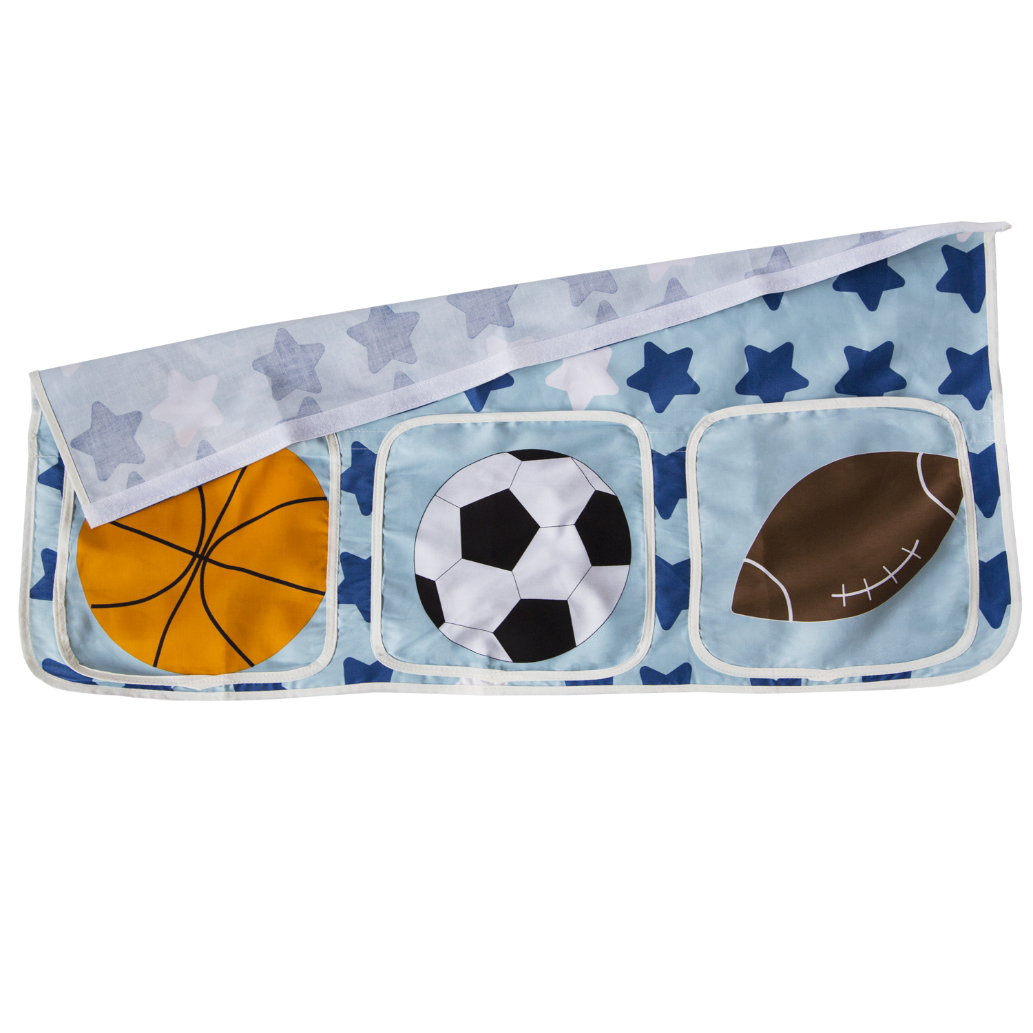 Bedding Bunk Bed Cloth Bag Cot Bed Accessories Children´s Bed Blue Football