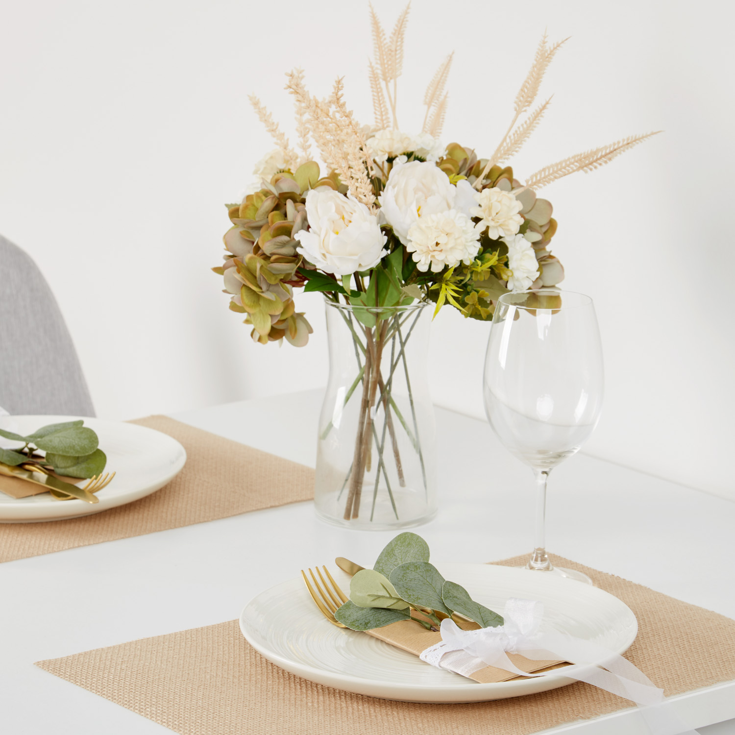 Modern Dining Table White 80x80 cm with 2 Chairs Grey Dining Room Table Wooden Table