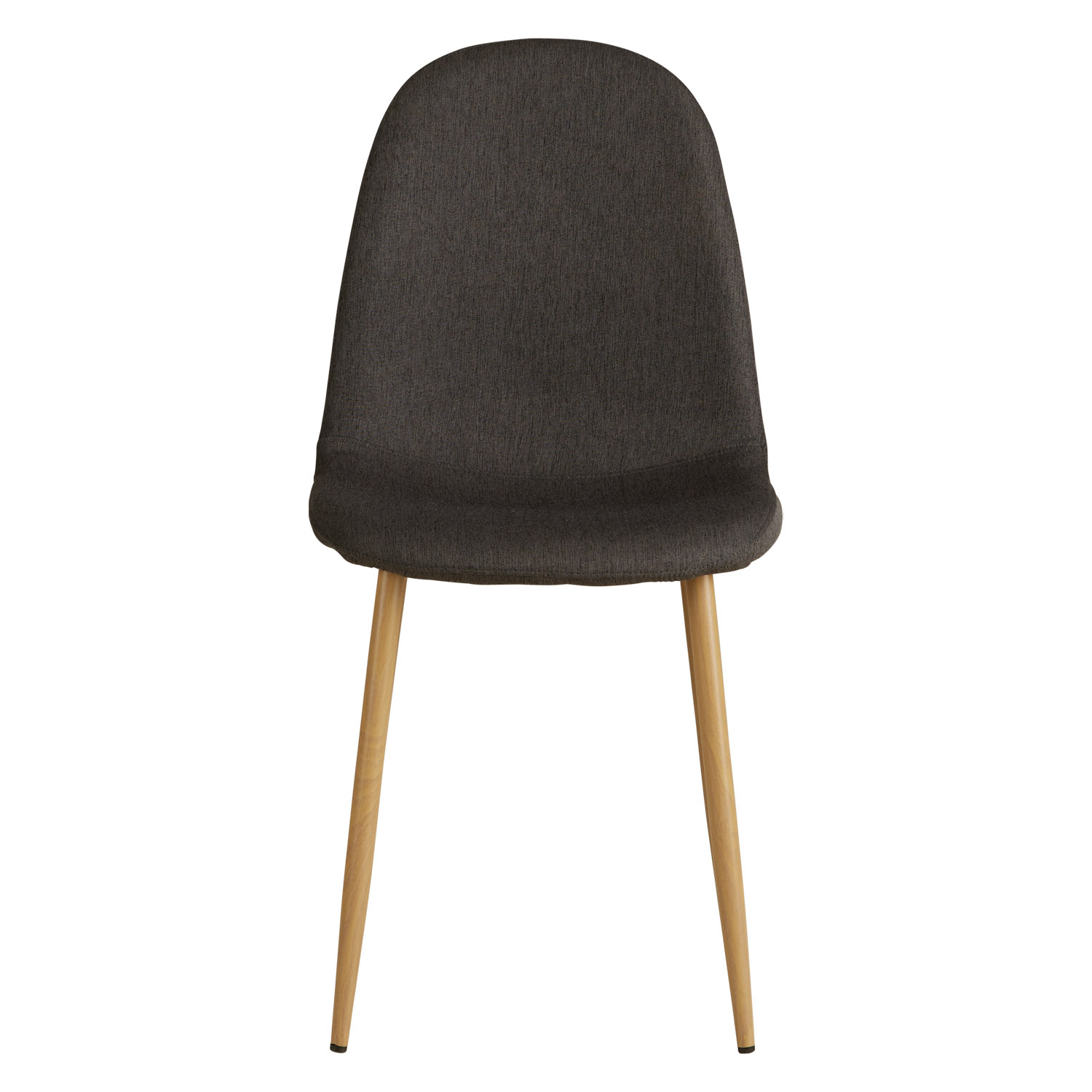 Upholstered Chair Linen Anthracite | Set of 2 | rounded Backrest | without Armrests | Kitchen Dining Room Office