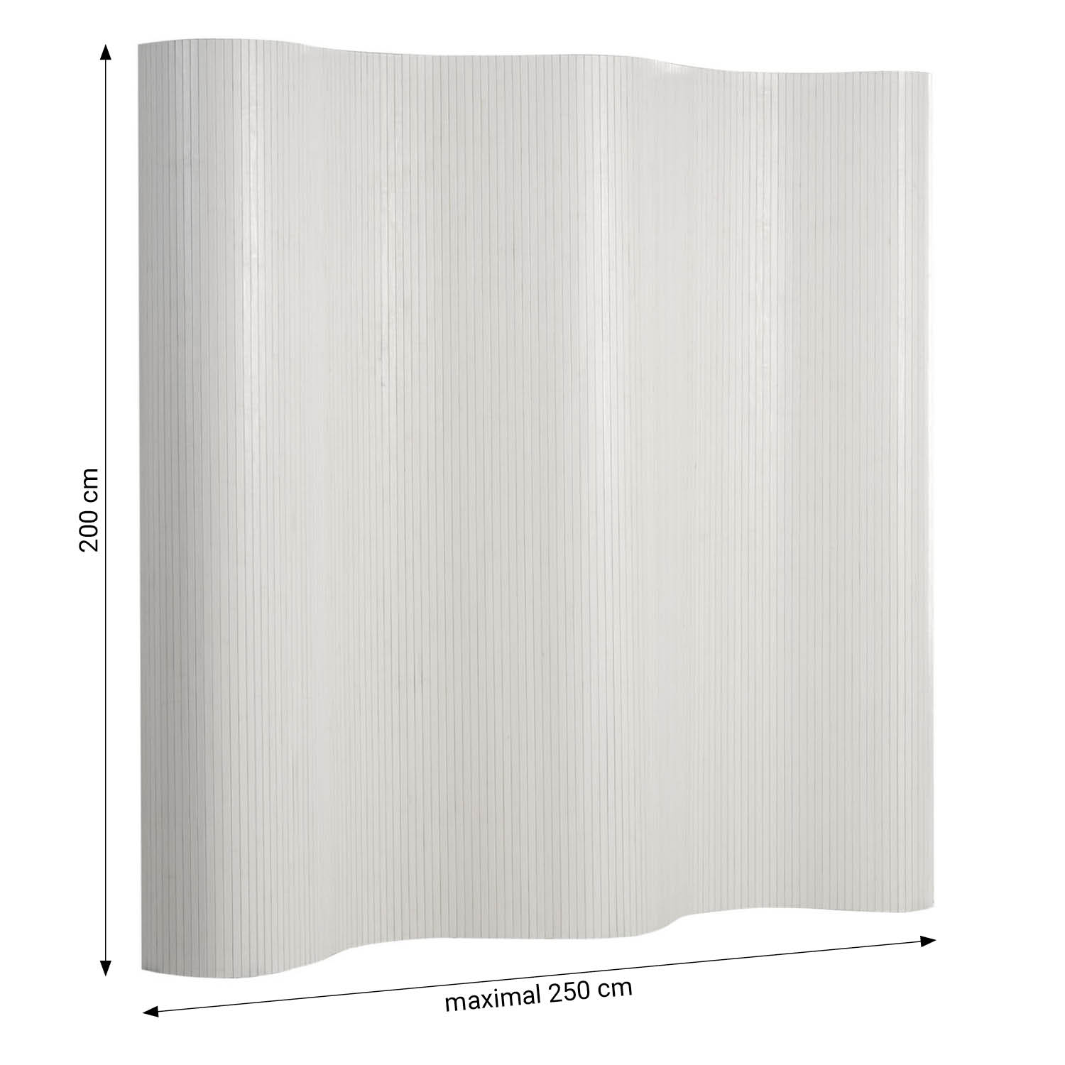 Paravent Bamboo Height 200 cm White Washed | Room Divider Partition Privacy Screen Paravent Bamboo Height 200 cm White Washed | Room Divider Partition Privacy Screen