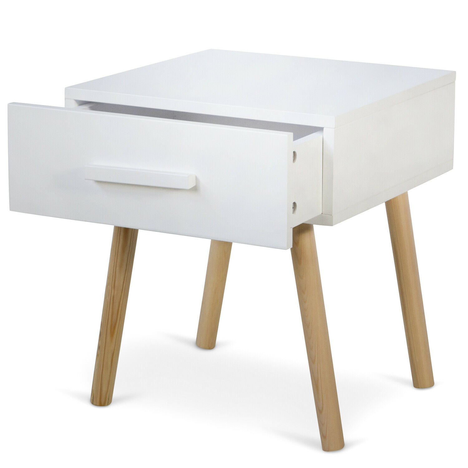 Bedside Table Nightstand White Bedroom Night Table Cupboard Pine Wood Drawer Bedside Table Nightstand White Bedroom Night Table Cupboard Pine Wood Drawer