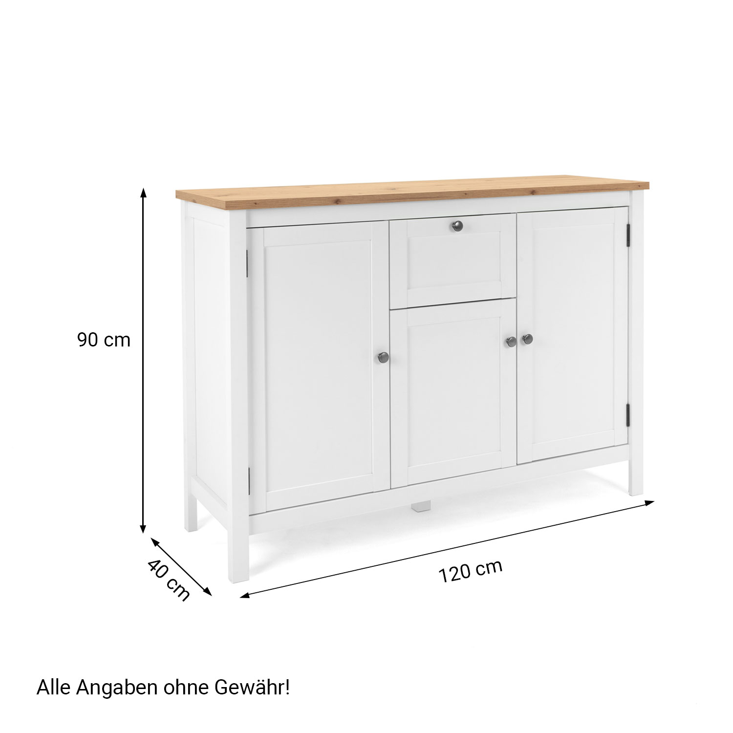Sideboard chest of drawers living room cupboard wood white nature