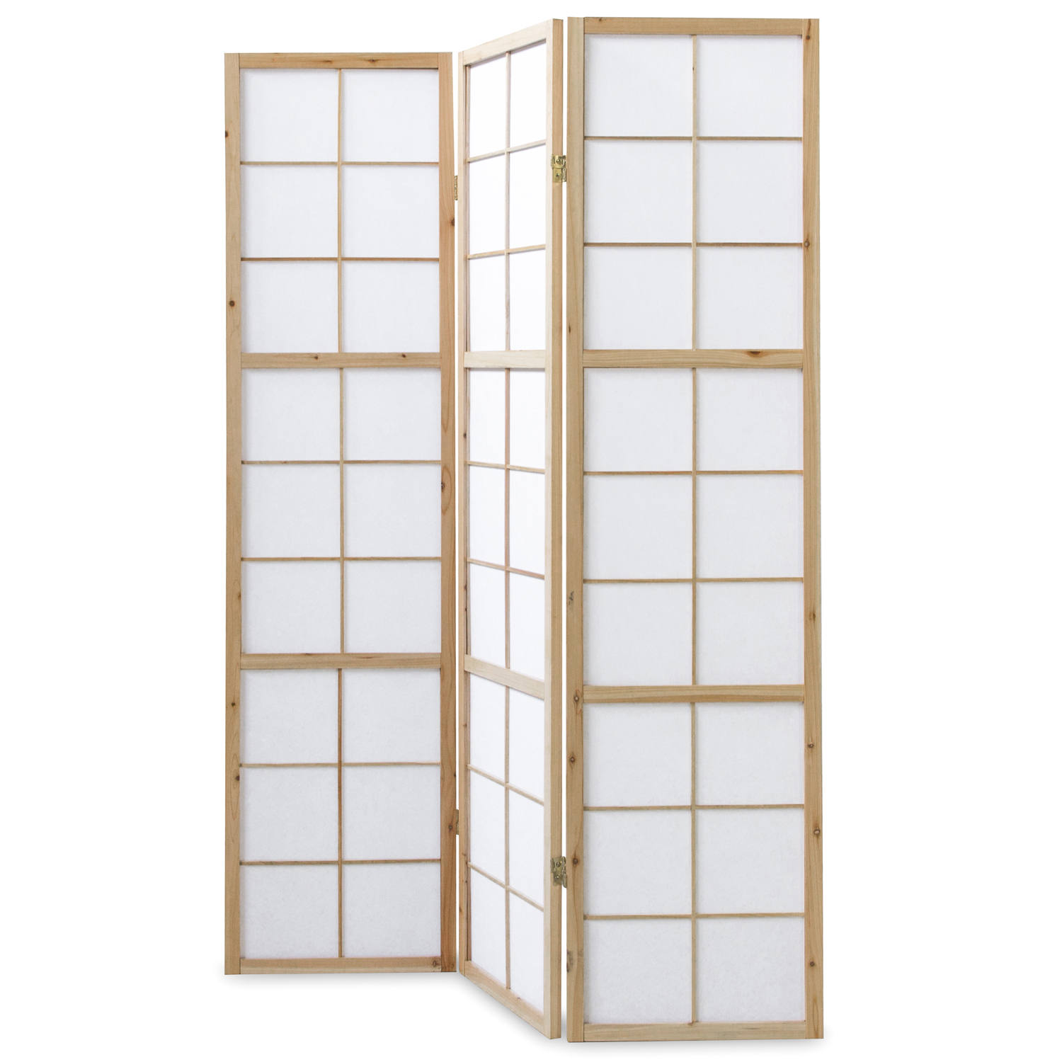 Paravent room divider 3 parts partition wall Shoji Foldable Natural