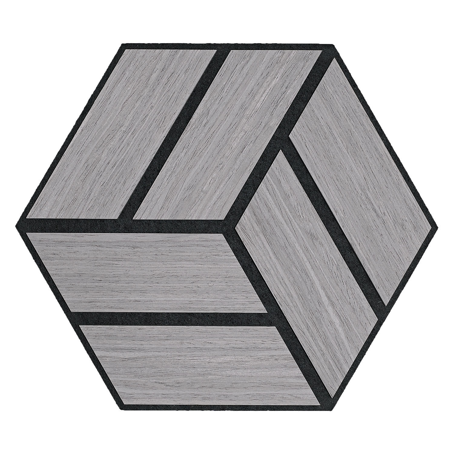 Acoustic Panels Wall Panels Hexagon Honeycomb 30 x 26 cm Grey | Wood | 4-piece Set | 3D Akustikpaneele Holz 30 x 26 cm Braun Grau Natur Paneele Hexagon Wandpaneele 3D Wandpaneel Wandverkleidung Dekorpaneel