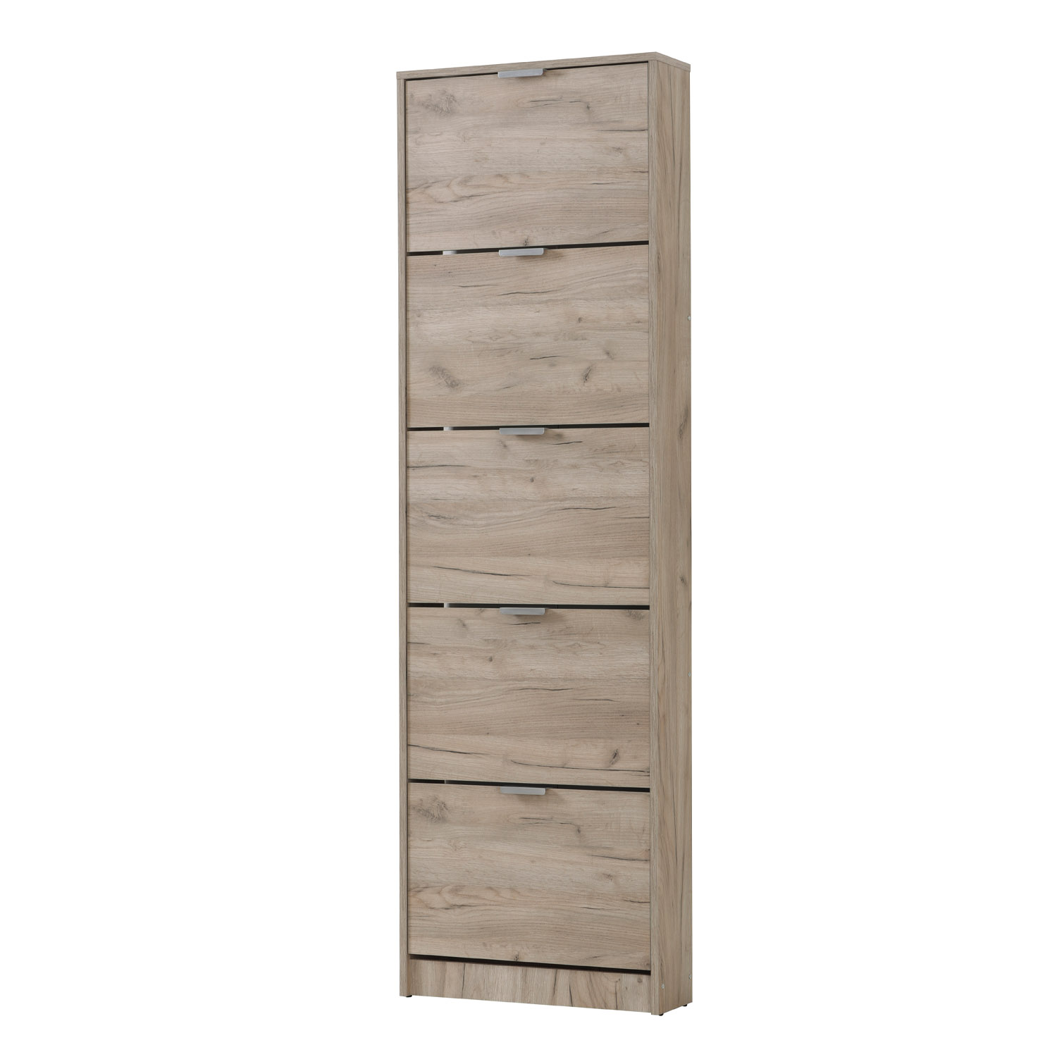Shoe Rack Shoe Storage Shoe Cabinet Shoe Cupboard Wooden Grey Oak 5 Tier Shoe Tipper