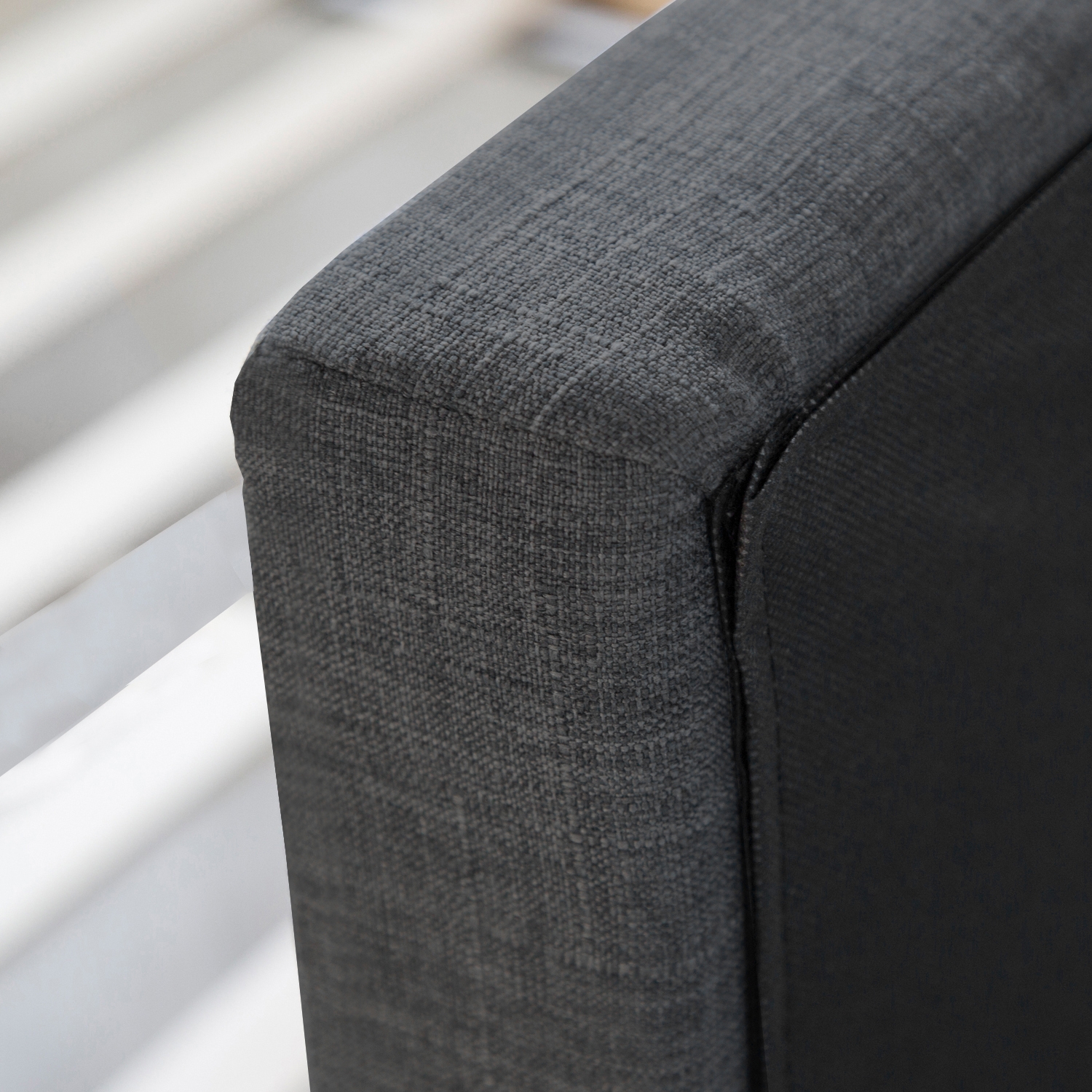 Upholstered bed 120x200 cm grey anthracite | with slatted frame | with 2 bed drawers | double fabric bed frame