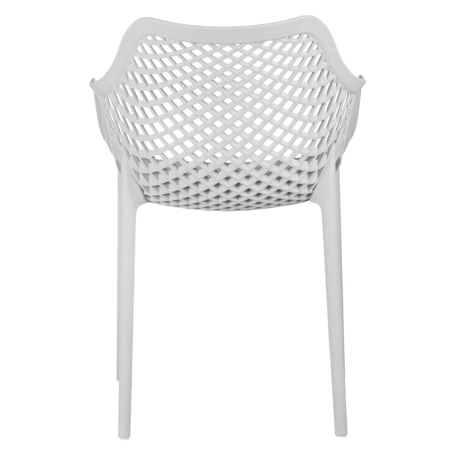 Garden chair with armrests Set of 2 Camping chairs Grey Outdoor chairs Plastic Egg chair Lounger chairs Stacking chairs