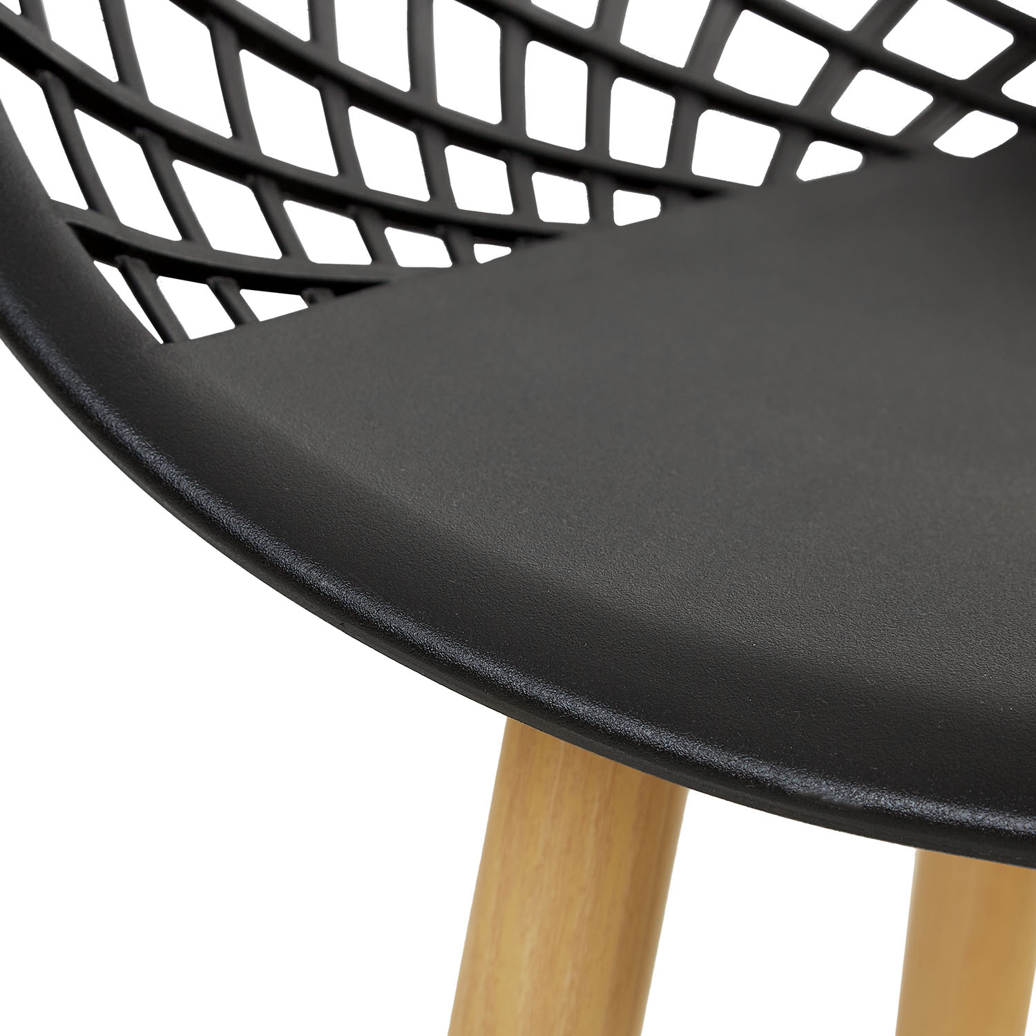 Set of 6 Garden chair with armrests Camping chairs Black Garden armchairs Outdoor chairs Plastic Egg chair Indoor chairs Kitchen chairs