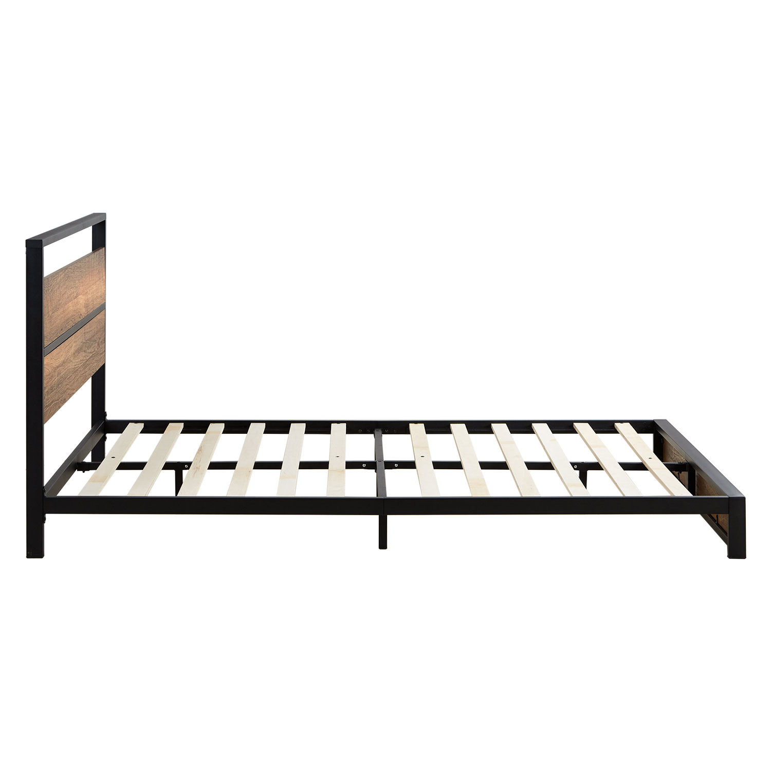 Solid Metal Bed 140x200 cm Slatts Double Bed Black Futon Bed Wood Brown Platform Bed Frame Guest Bed Solid Metal Bed 140x200 cm Slatts Mattress Double Bed Black Futon Bed Wood Brown Platform Bed Frame Guest Bed