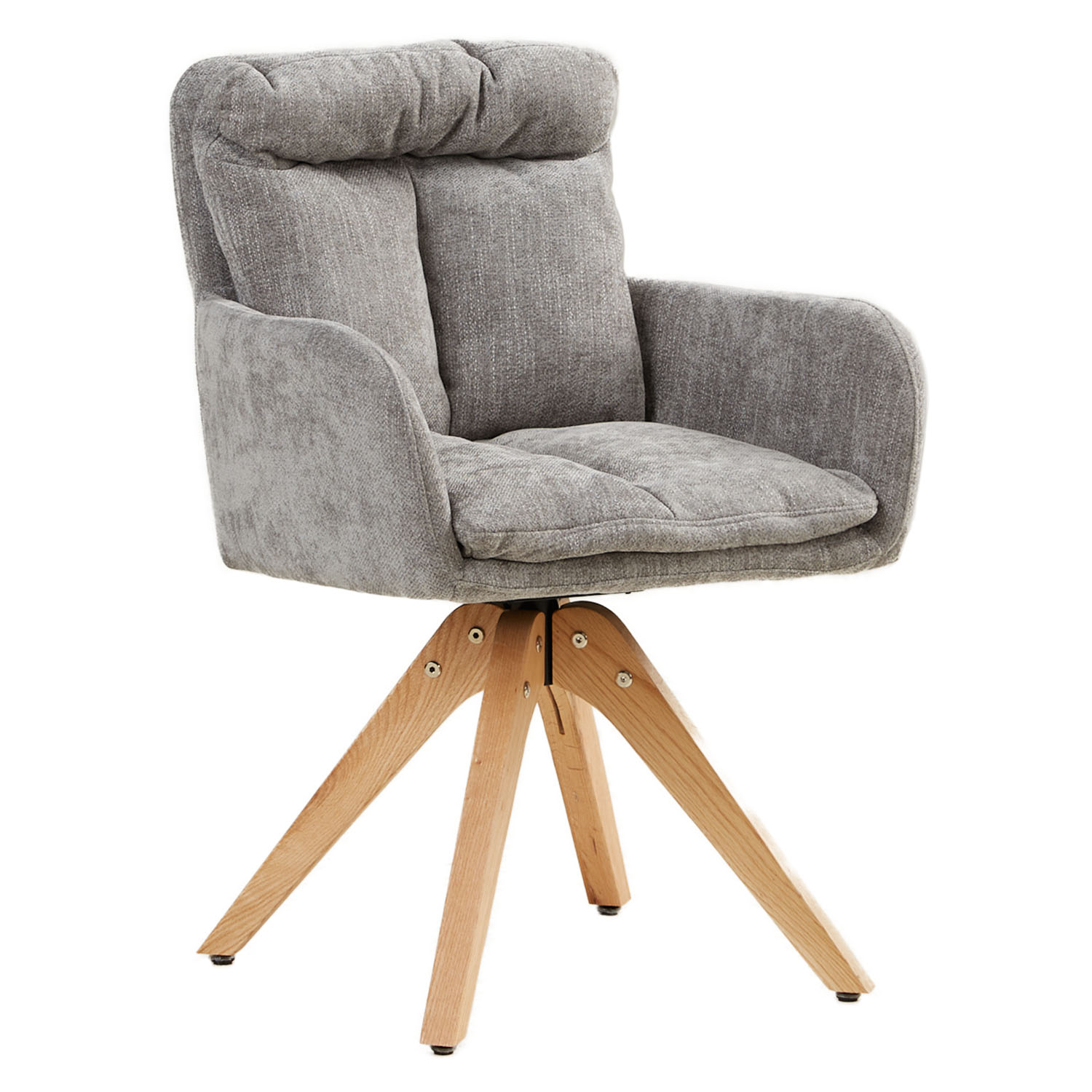 Dining Chair Set of 1, 2, 4 or 6 Modern Egg Chairs Linen Grey Armchairs Dining Room Chairs Upholstered Chairs Eames Chairs