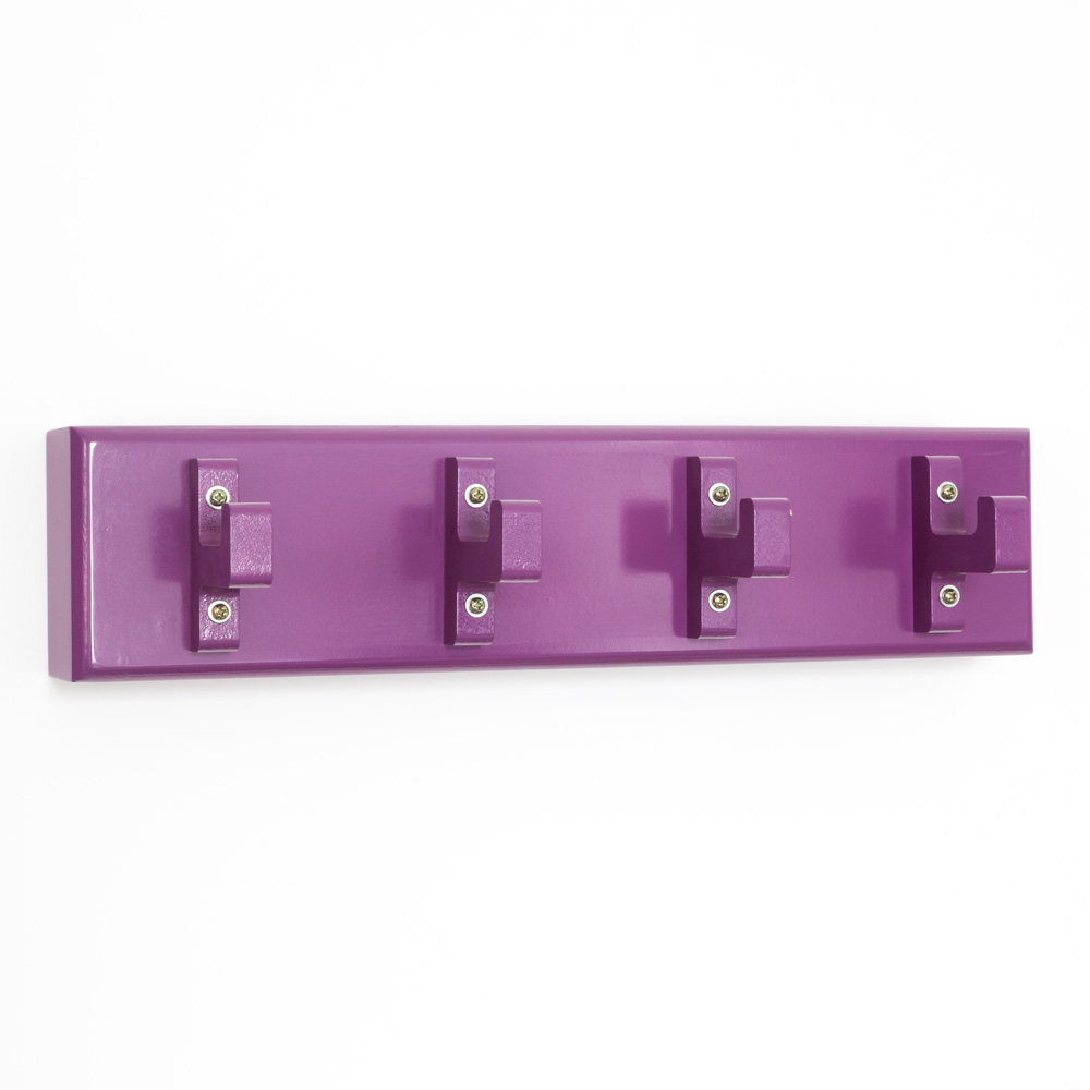 Key board, key box, wall hooks, coat hooks, wardrobe Purple