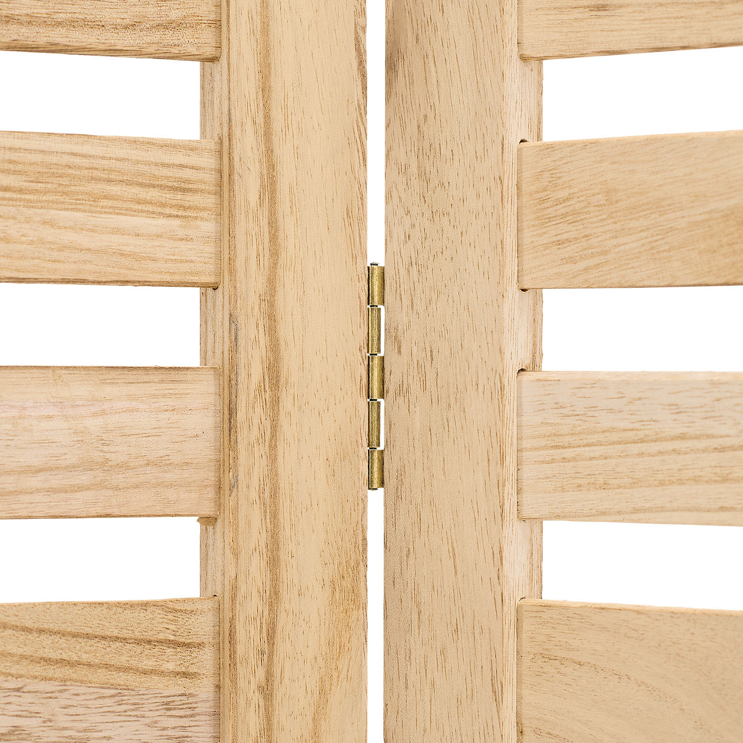 Paravent Natural Wooden Slats | 3-panel | Wood | Room Divider Partition Privacy Screen