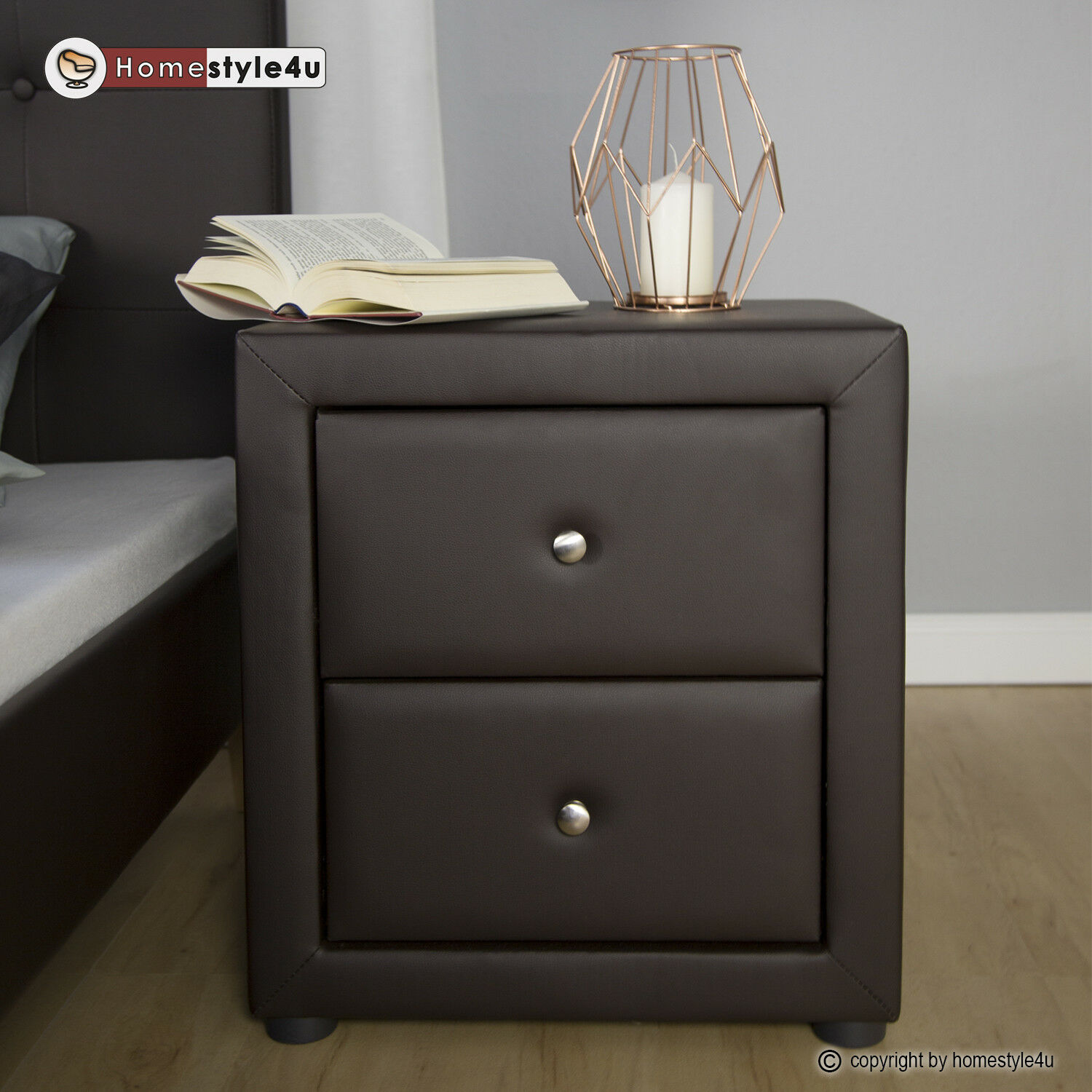 Bedside night table bedroom brown night dresser side table