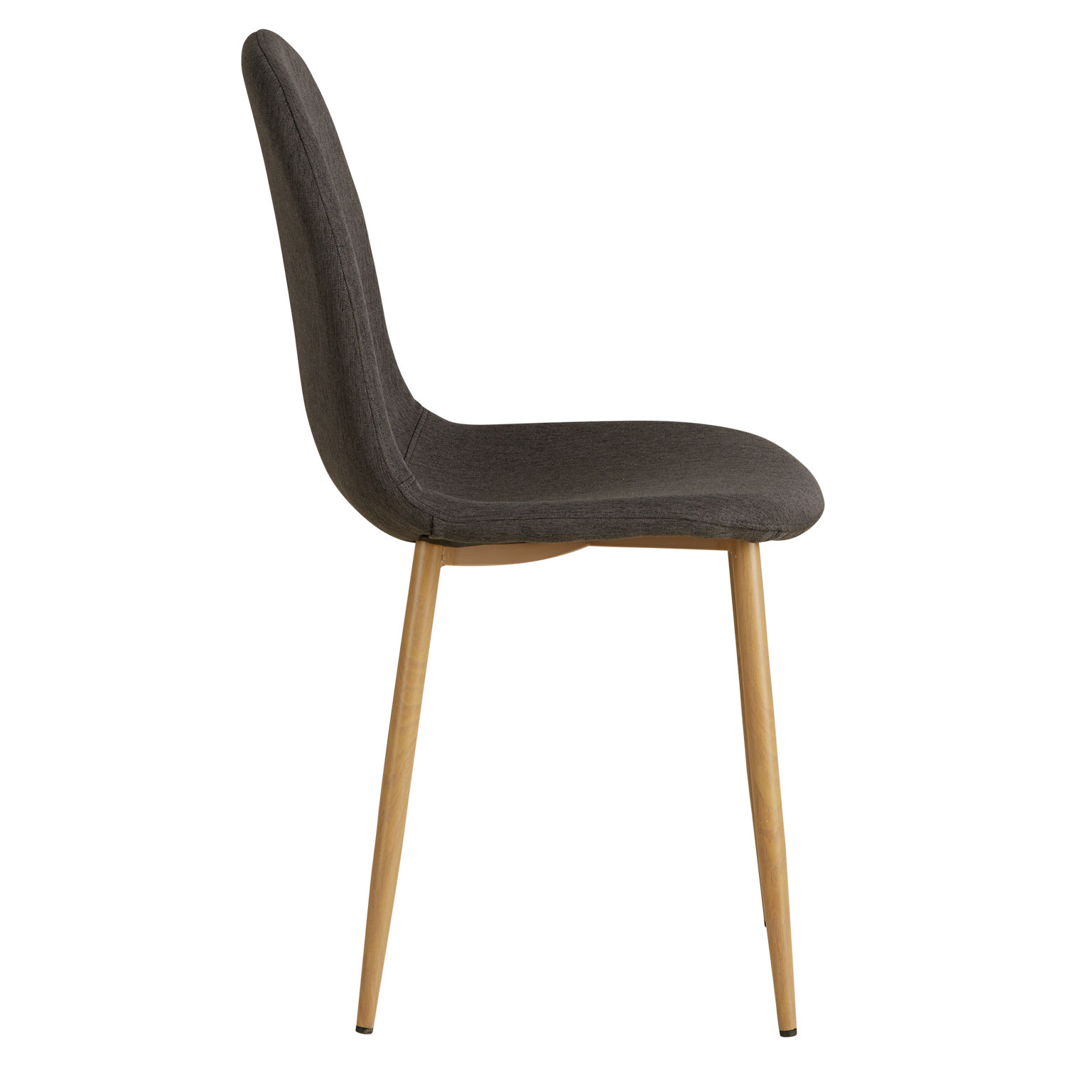 Dining Chair set of 4 Egg Chairs Anthracite Armchairs Dining Room Chairs Upholstered Chairs Eames Chairs Upholstered Chair Linen Anthracite | Set of 2 | rounded Backrest | without Armrests | Kitchen Dining Room Office